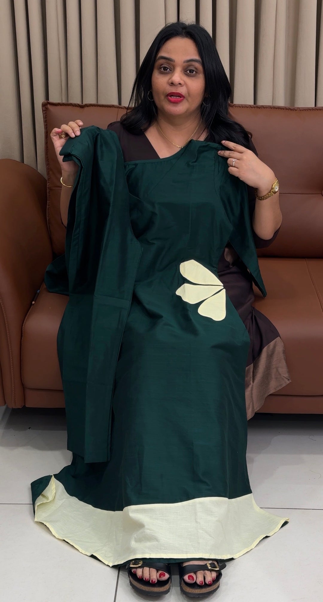 IN-HOUSE SLUB SILK SLITTED CO-ORDS SETS - NUWA-1776
