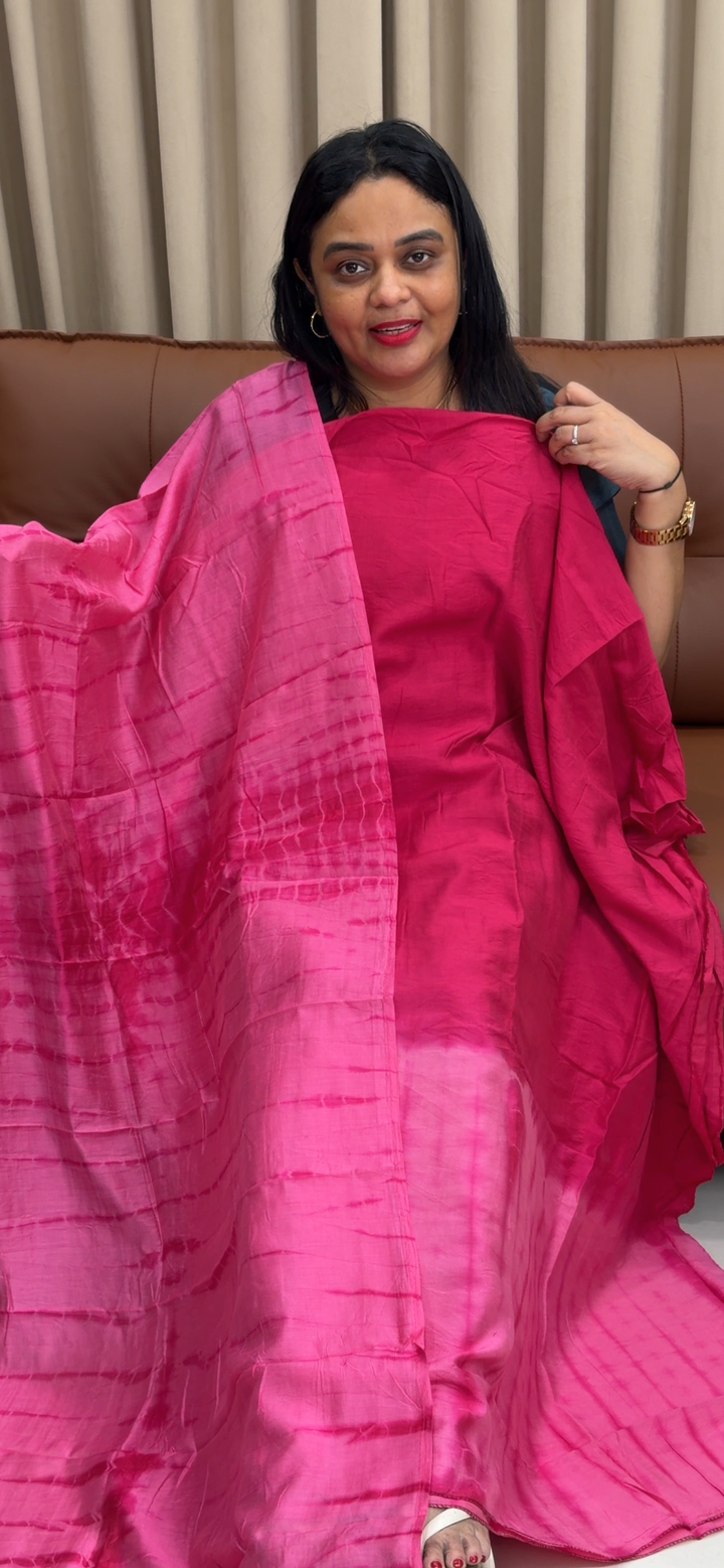 MUL CHANDERI UNSTITCHED SALWAR SUITS - NUWA 1741