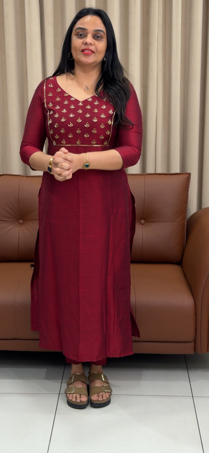 IN-HOUSE SLUB SILK CO-ORD SETS - NUWA - 1392