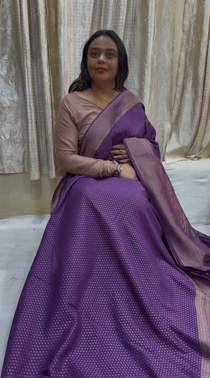 SEMI BANARASI SAREES  - NUWA-1143