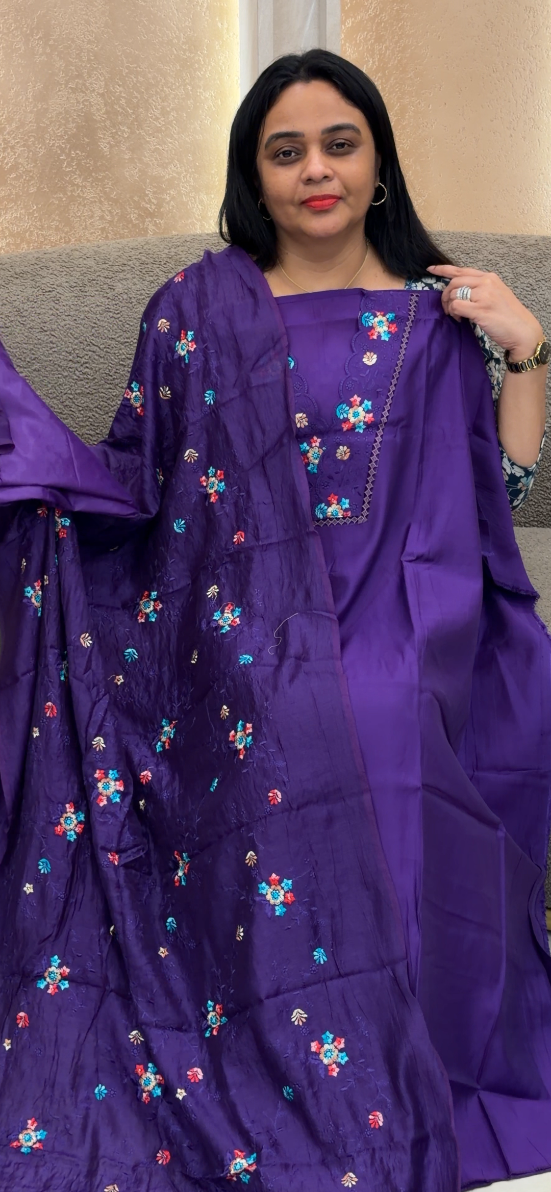 MUL CHANDERI UNSTITCHED SALWAR SUITS - NUWA - 2411