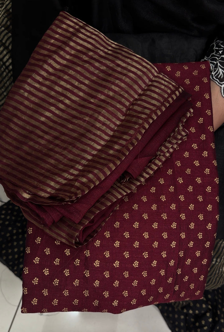 SEMI RAW SILK UNSTITCHED SALWAR SUITS - NUWA-1839