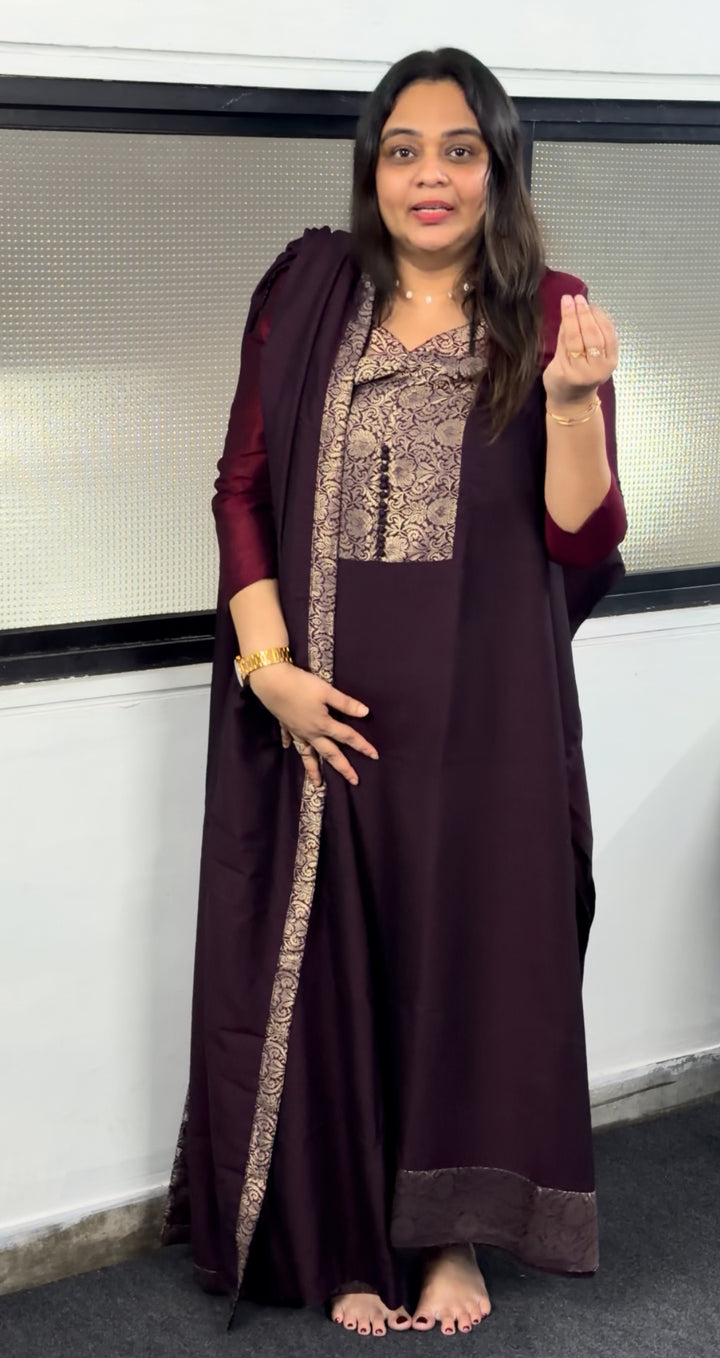 SEMI RAW SILK UNSTITCHED SALWAR SUITS - NUWA-210