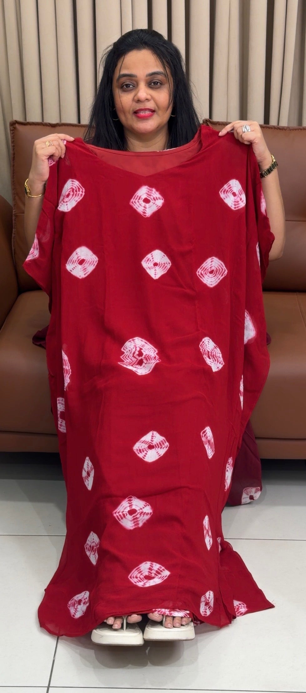 IN-HOUSE BANDHEJ PRINTD KAFTAN TOPS - NUWA-1947