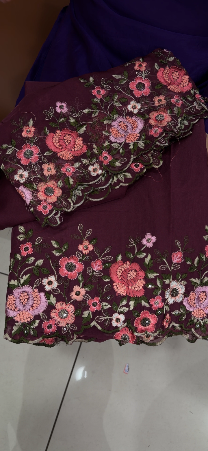 SOFT ORGANZA UNSTITCHED SALWAR SUITS - NUWA - 1551