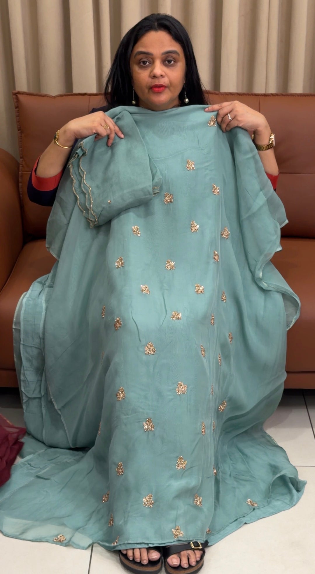 SILK ORGANZA UNSTITCHED SALWAR SUITS - NUWA-2210
