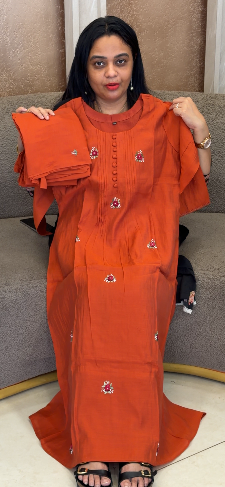 MUL CHANDERI ALINE TOP, BPOTTOM AND DUPATTA - NUWA - 2255