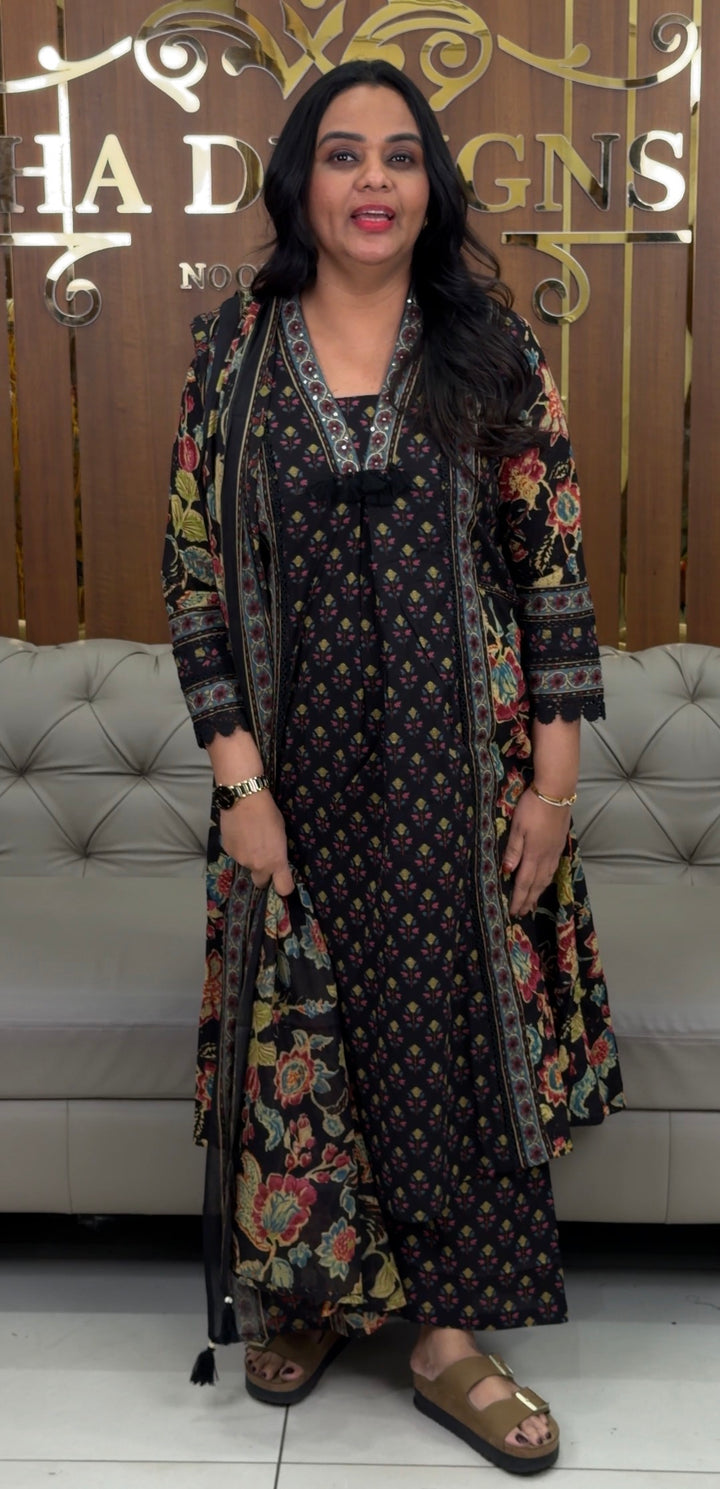 COTTON PRINTED TOP,BOTTOM AND DUPATTA - NUWA-1075
