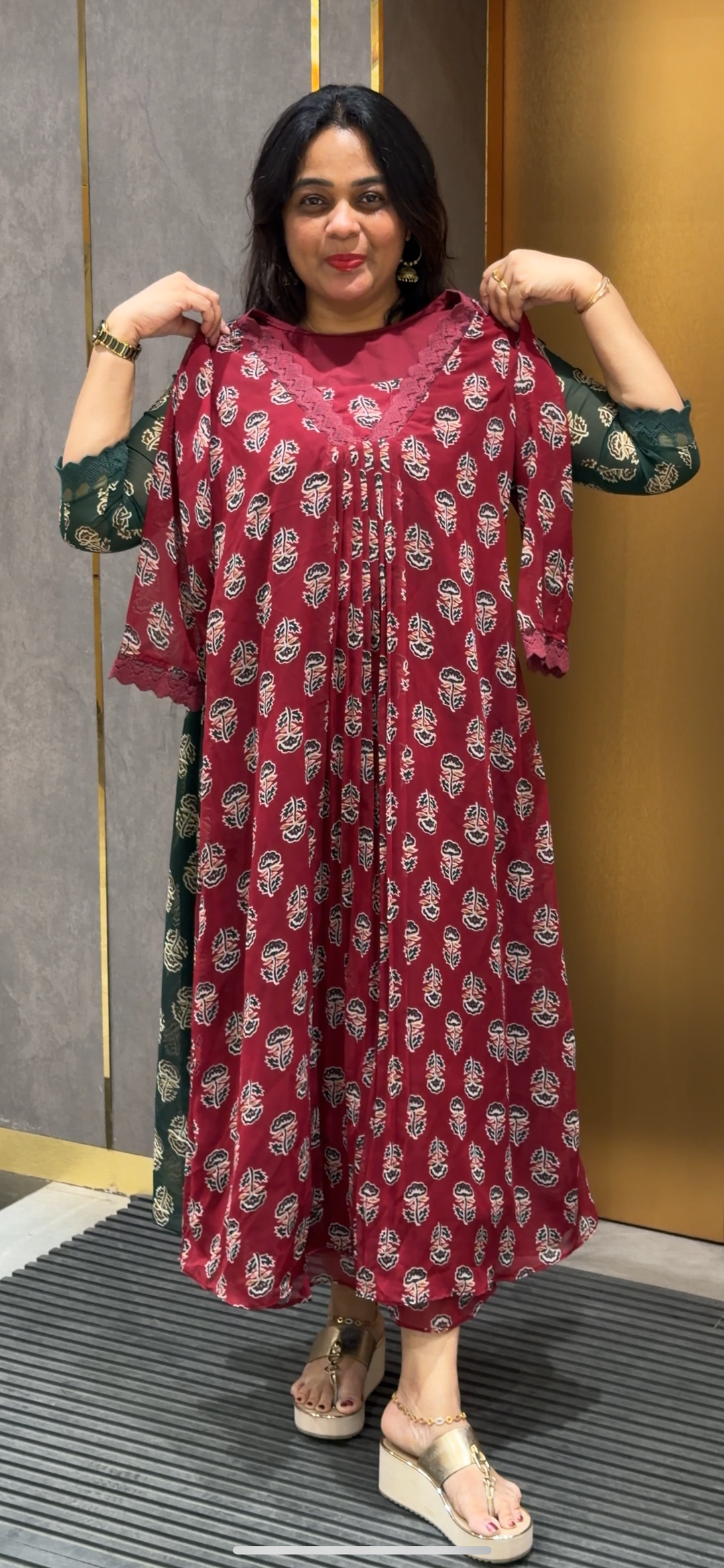 PRINTED GEORGETTE ALINE TOPS - NUWA - 214