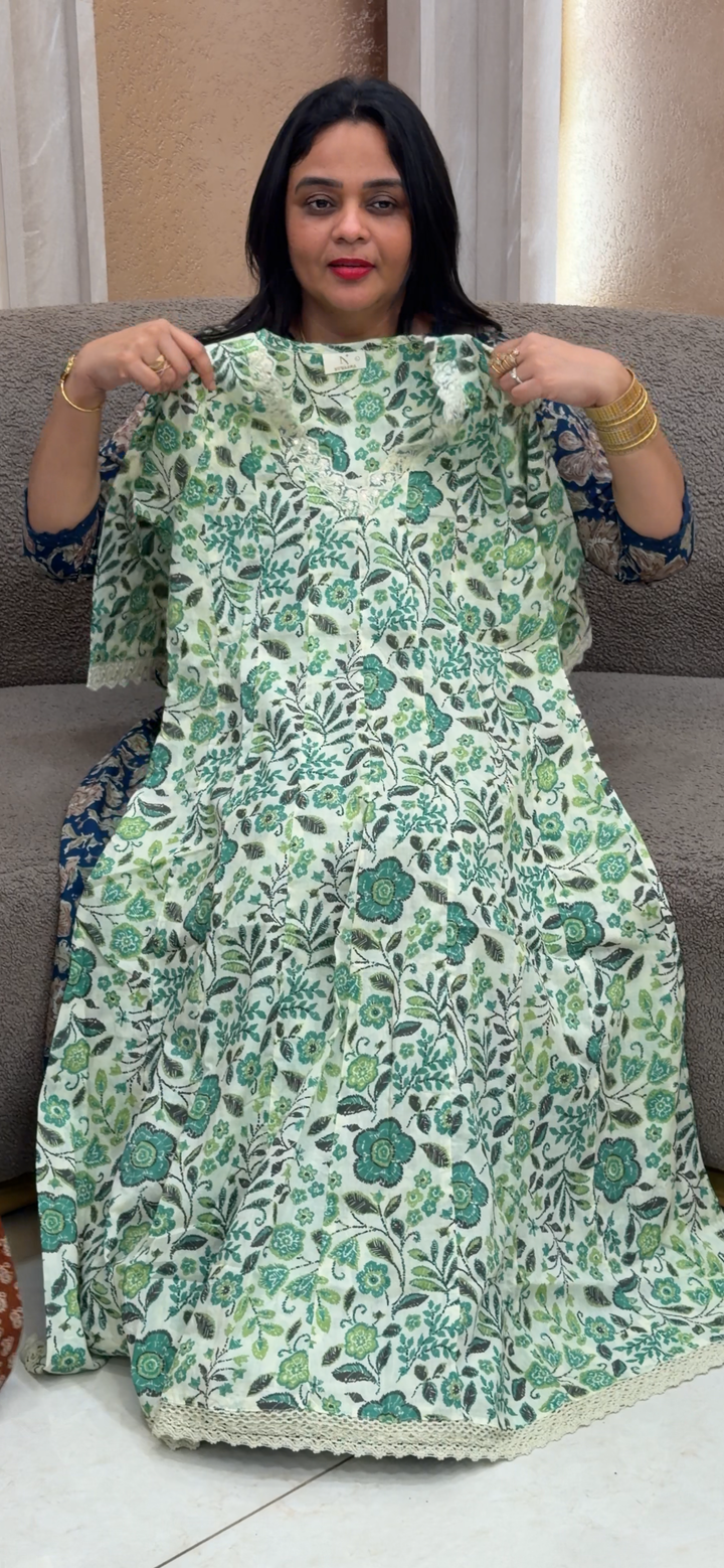 PRINTED ANARKALI TOPS - NUWA - 1622