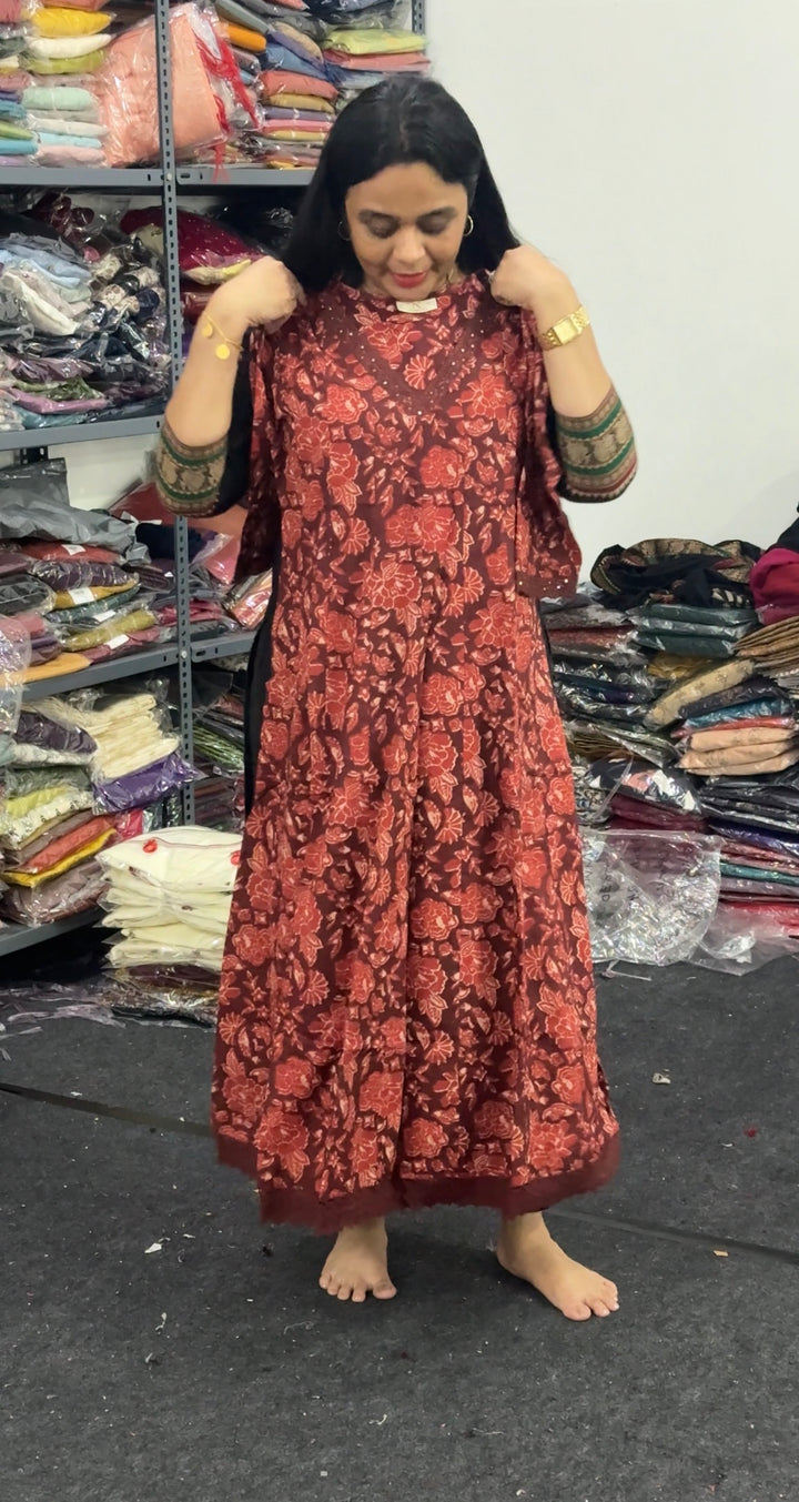 PRINTED ANARKALI TOPS - NUWA-2370