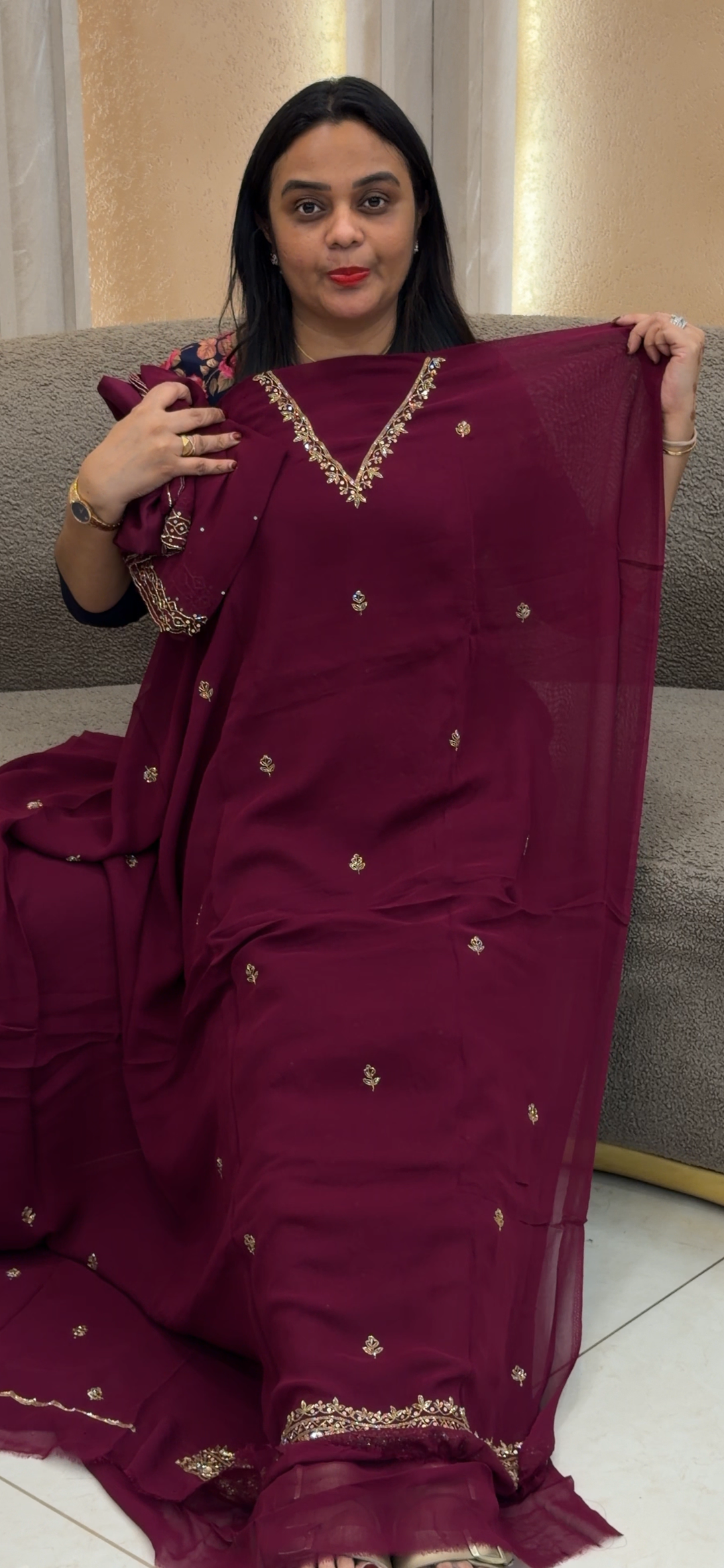 VISCOSE GEORGETTE UNSTITCHED SALWAR SUITS - NUWA - 786