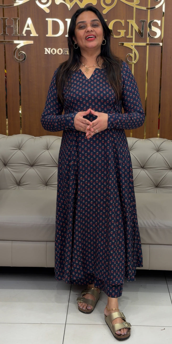 PRINTED ANARKALI TOP AND BOTTOM - NUWA-504