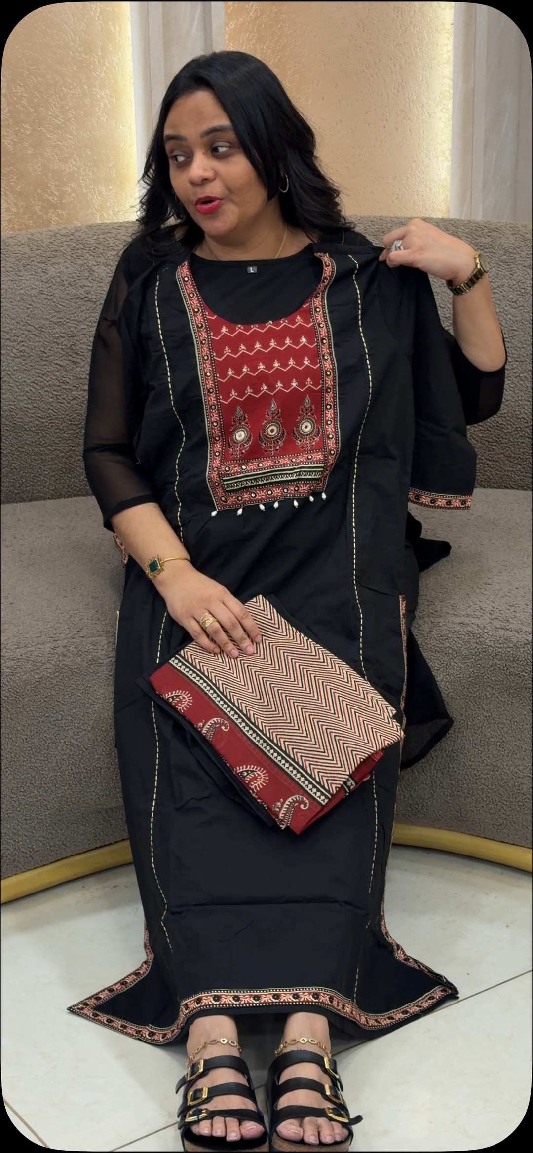COTTON TOP, BOTTOM AND DUPATTA  - NUWA - 2090