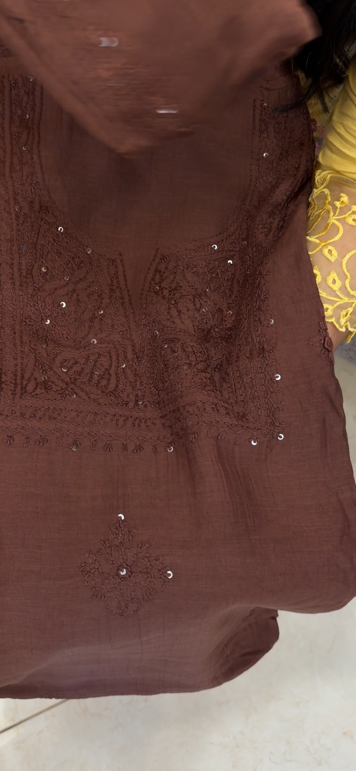 CHIKANKARI UNSTITCHED SALWAR SUITS - NUWA - 2338