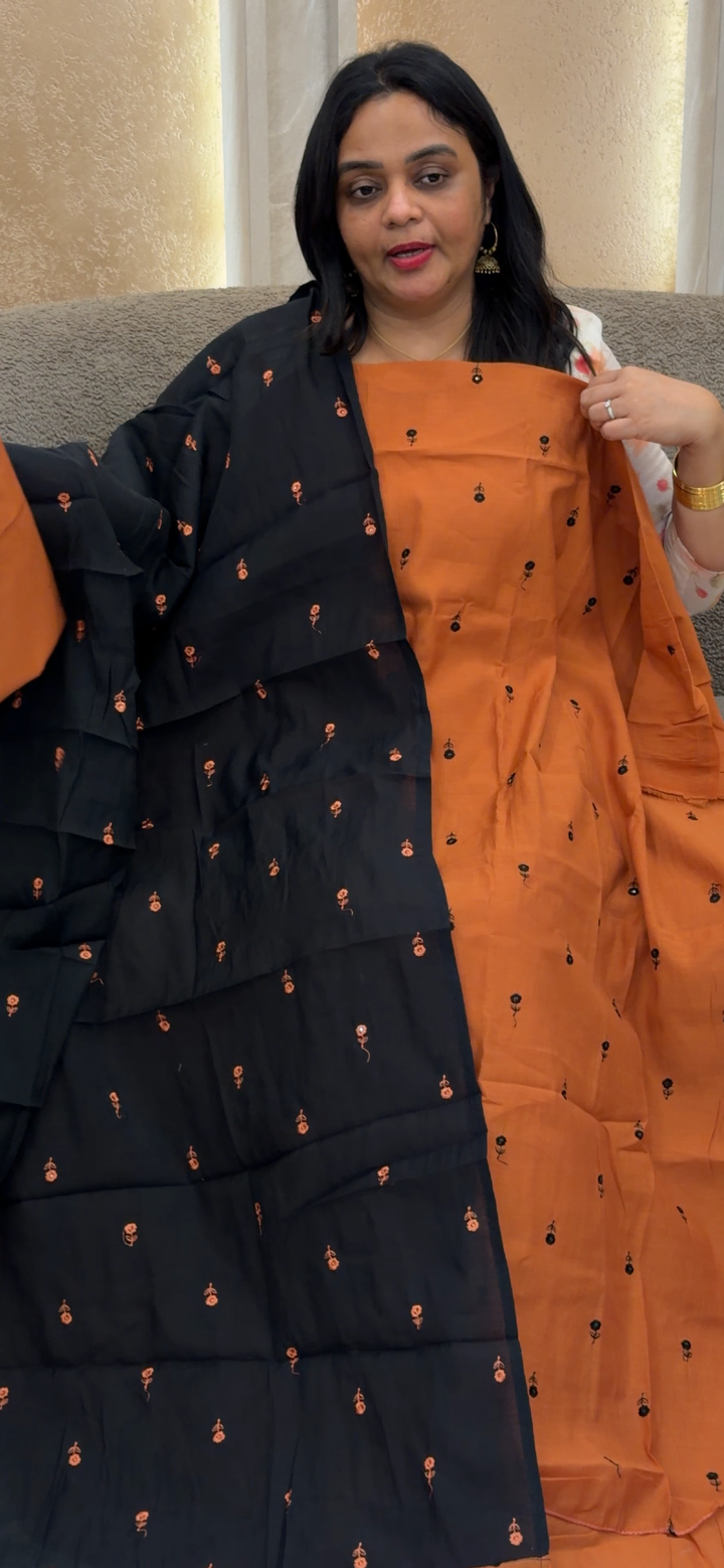 SOFT MUL CHANDERI UNSTITCHED SALWAR SUITS - NUWA - 1685