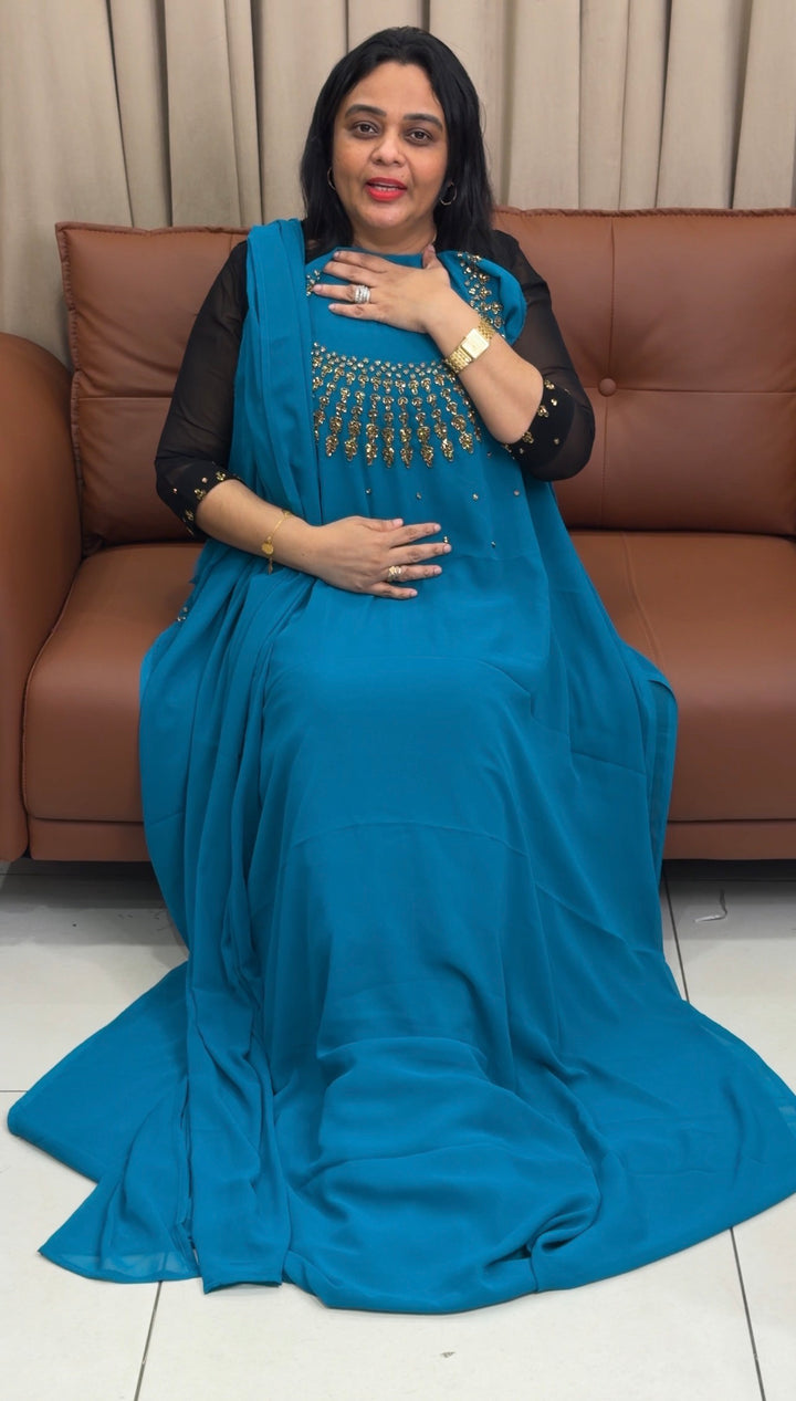 IN-HOUSE HANDWORKED UNSTITCHED SALWAR SUITS - NUWWA-2364