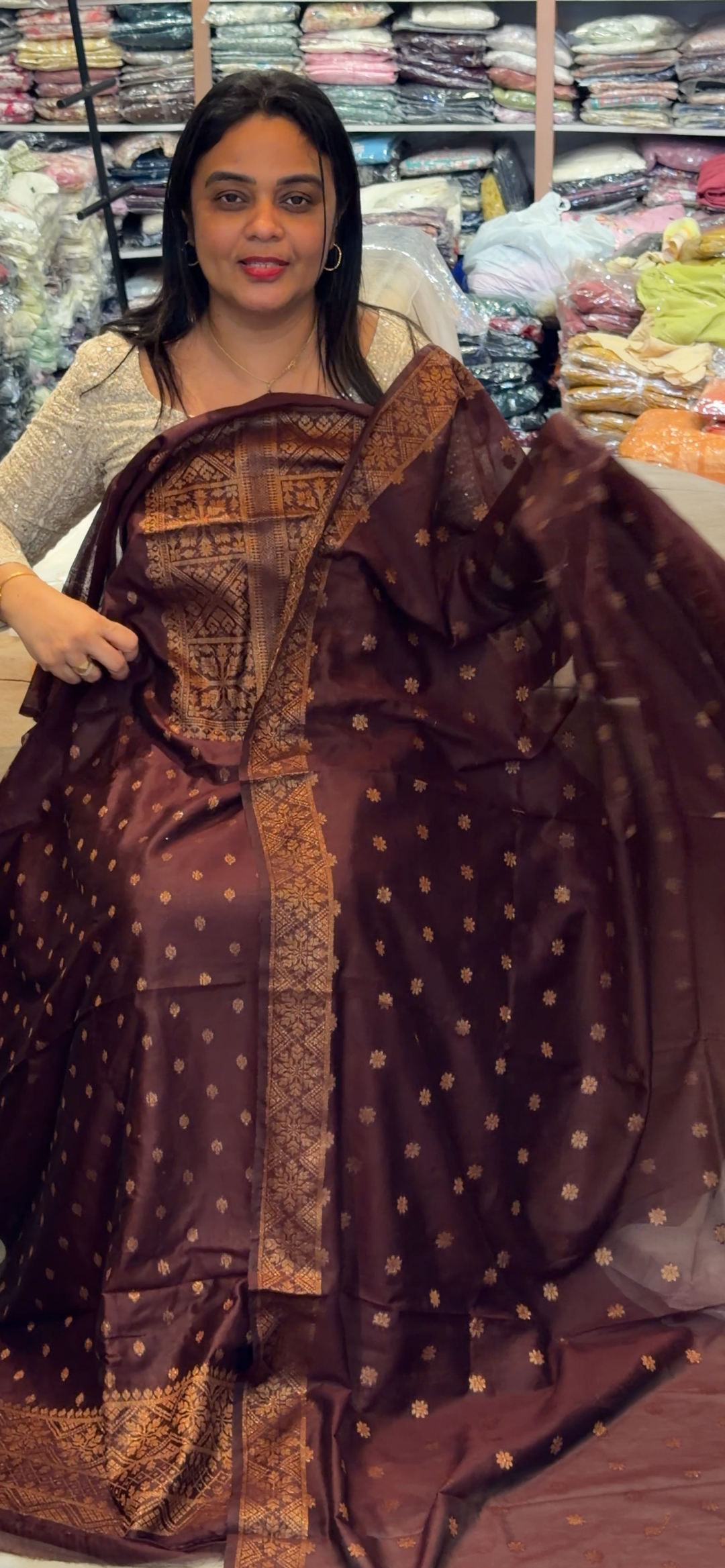 BANARASI TUSSUR UNSTITCHED SALWAR SUITS - NUWA - 1737