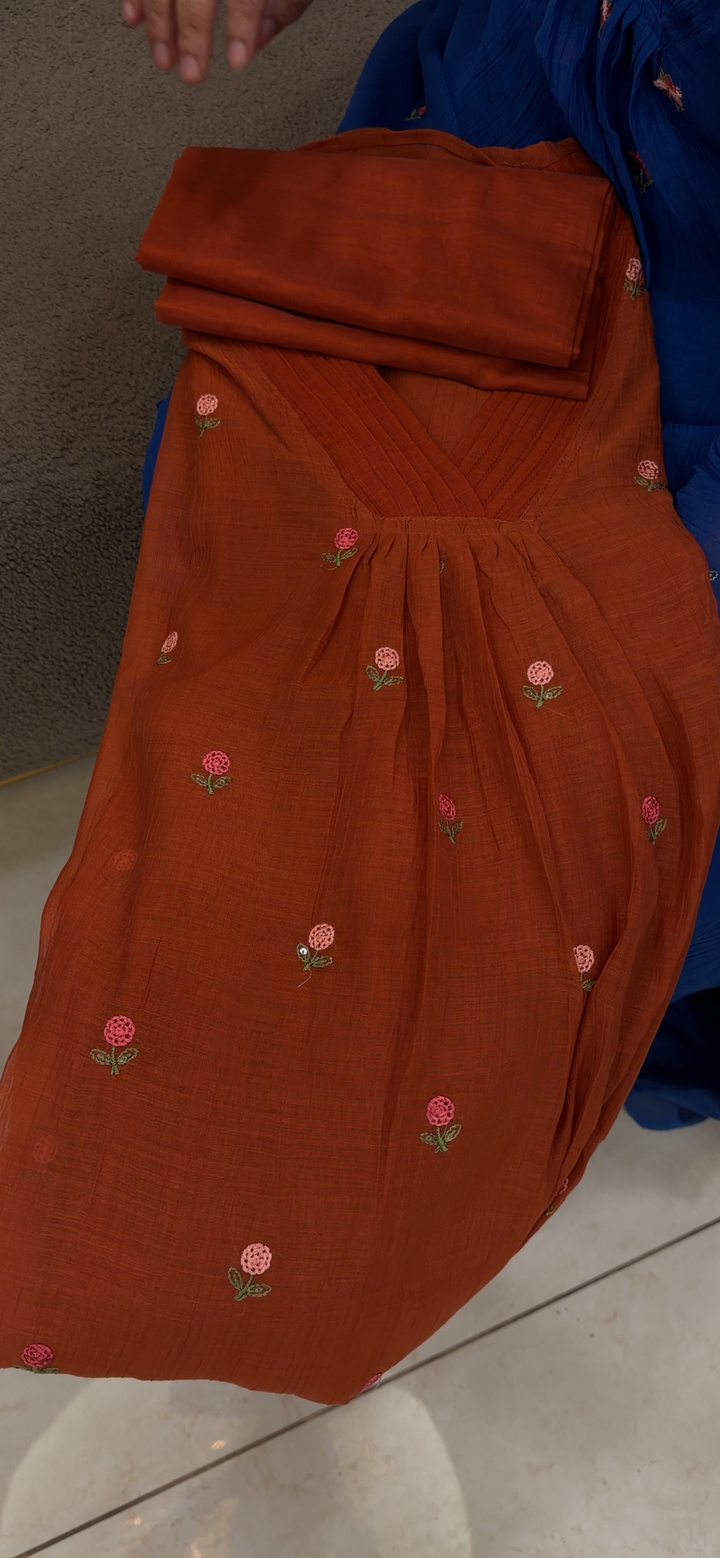 MUL CRUSHED SEMI STITCHED SALWAR SUITS - NUWA - 1755