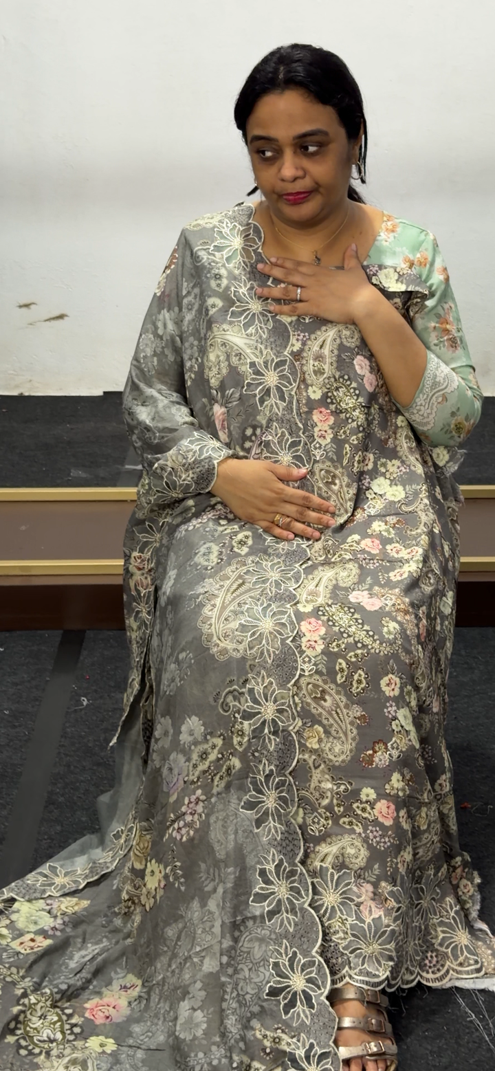 IN-HOUSE PRINTED COTTON UNSTITCHED SALWAR SUITS - NUWA - 2534