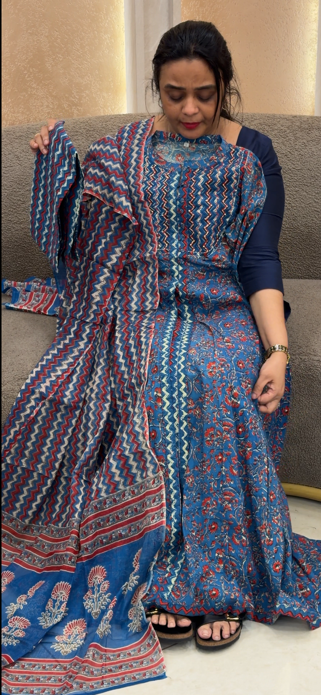 COTTON TOP, BOTTOM AND DUPATTA - NUWA - 2051