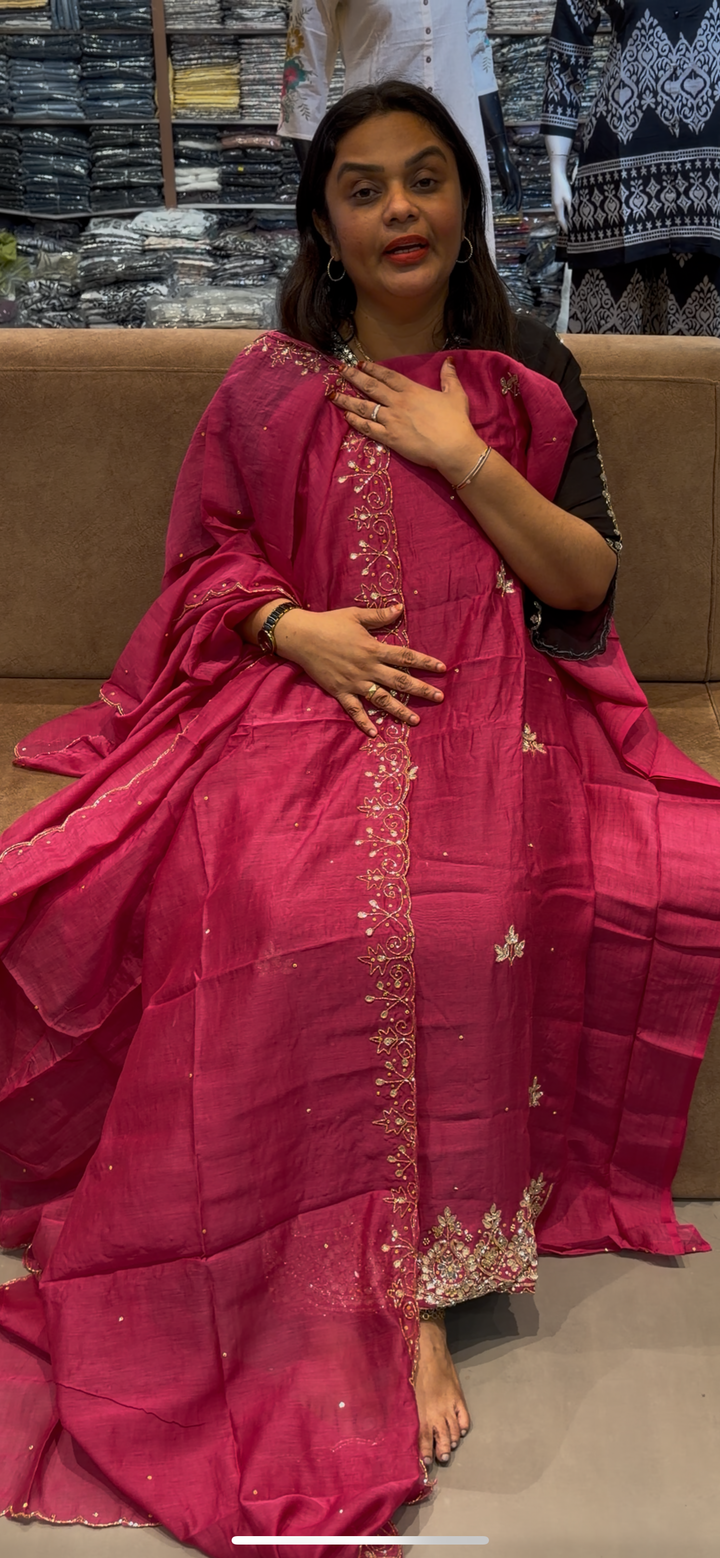 BANARASI MUL UNSTITCHED SALWAR SUITS - NUWA - 481