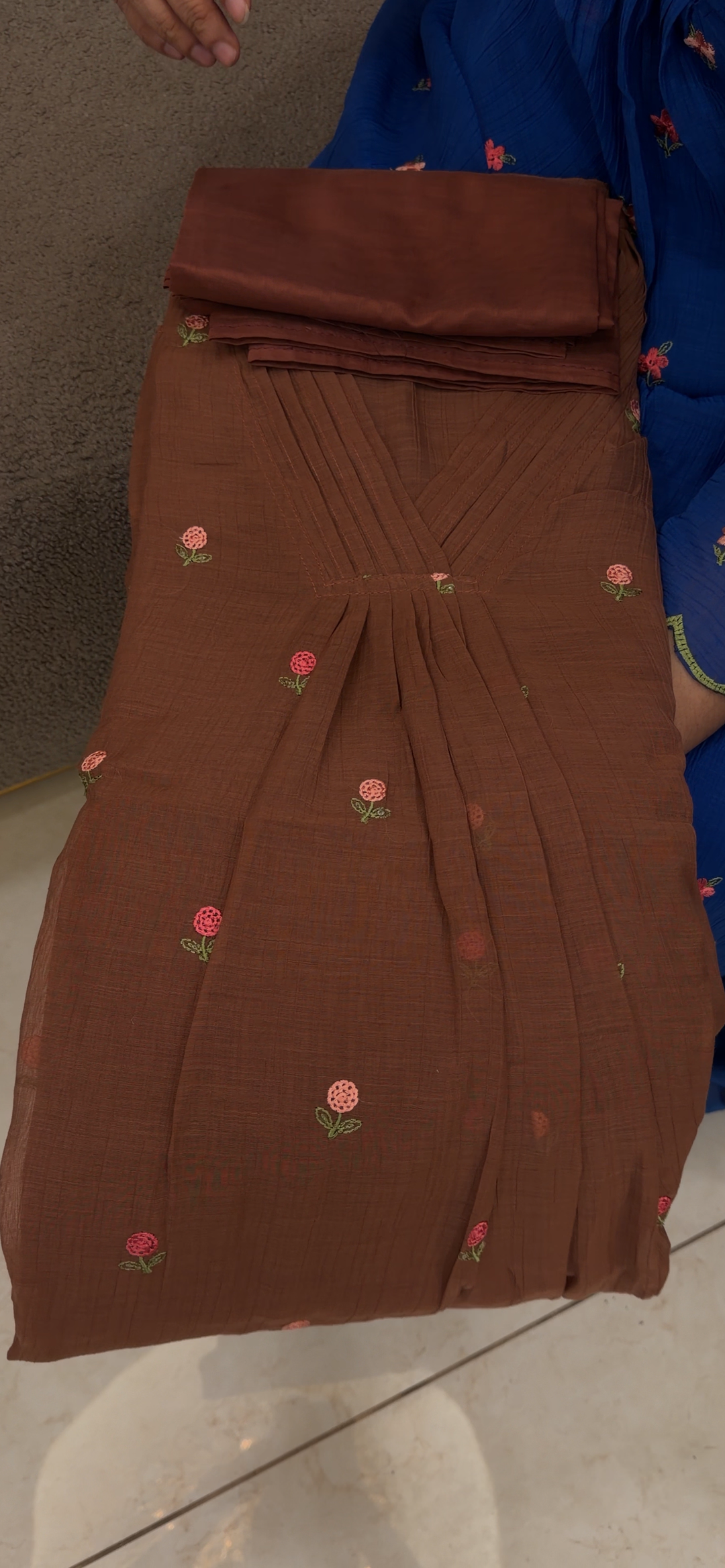 MUL CRUSHED SEMI STITCHED SALWAR SUITS - NUWA - 1755