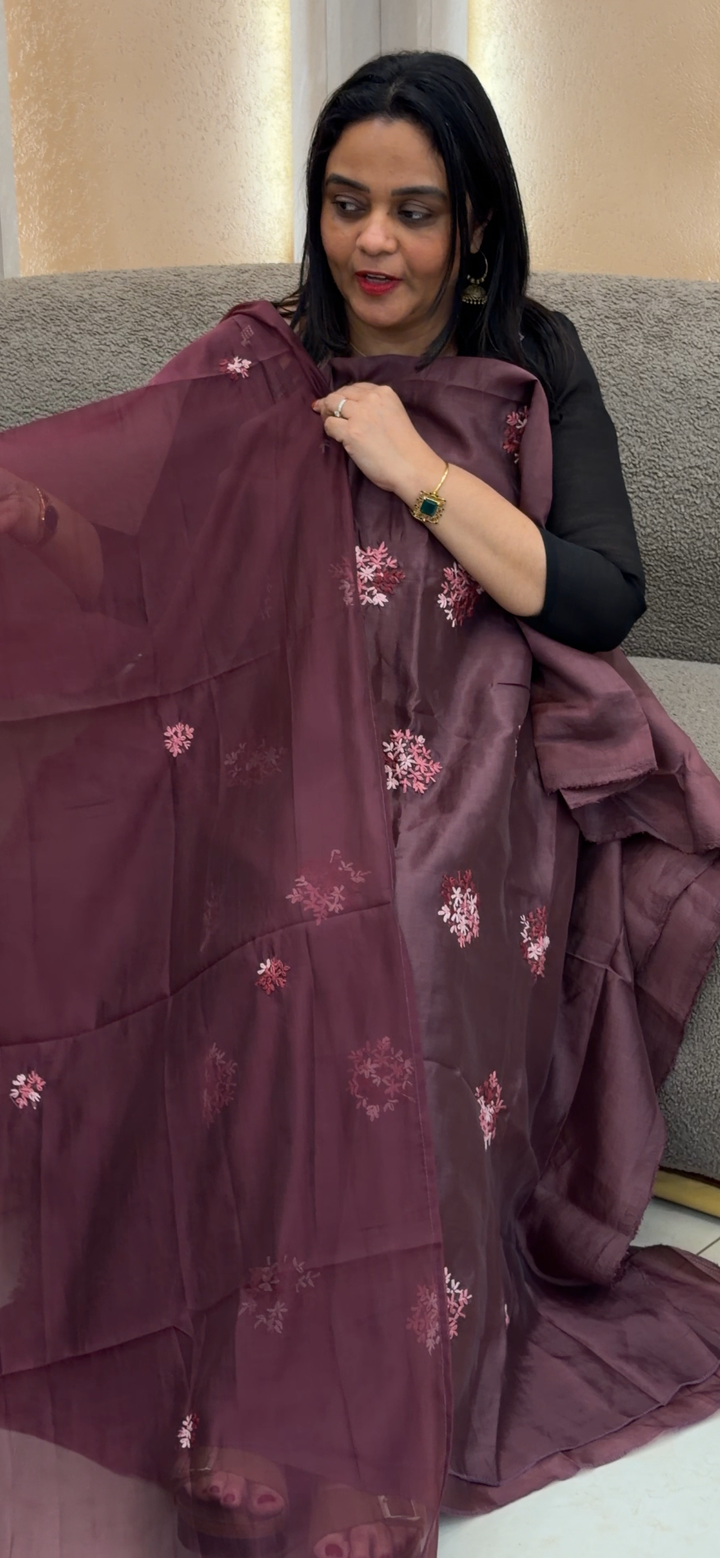 MUL CHANDERI UNSTITCHED SALWAR SUITS - NUWA - 1485