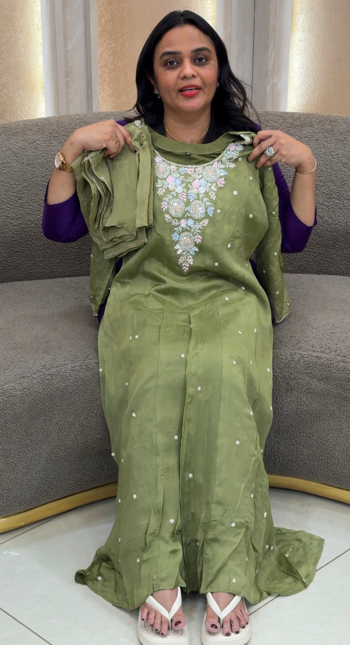 PREMIUM ANARKALI TOP BOTTOM AND DUPATTA - NUWA-894