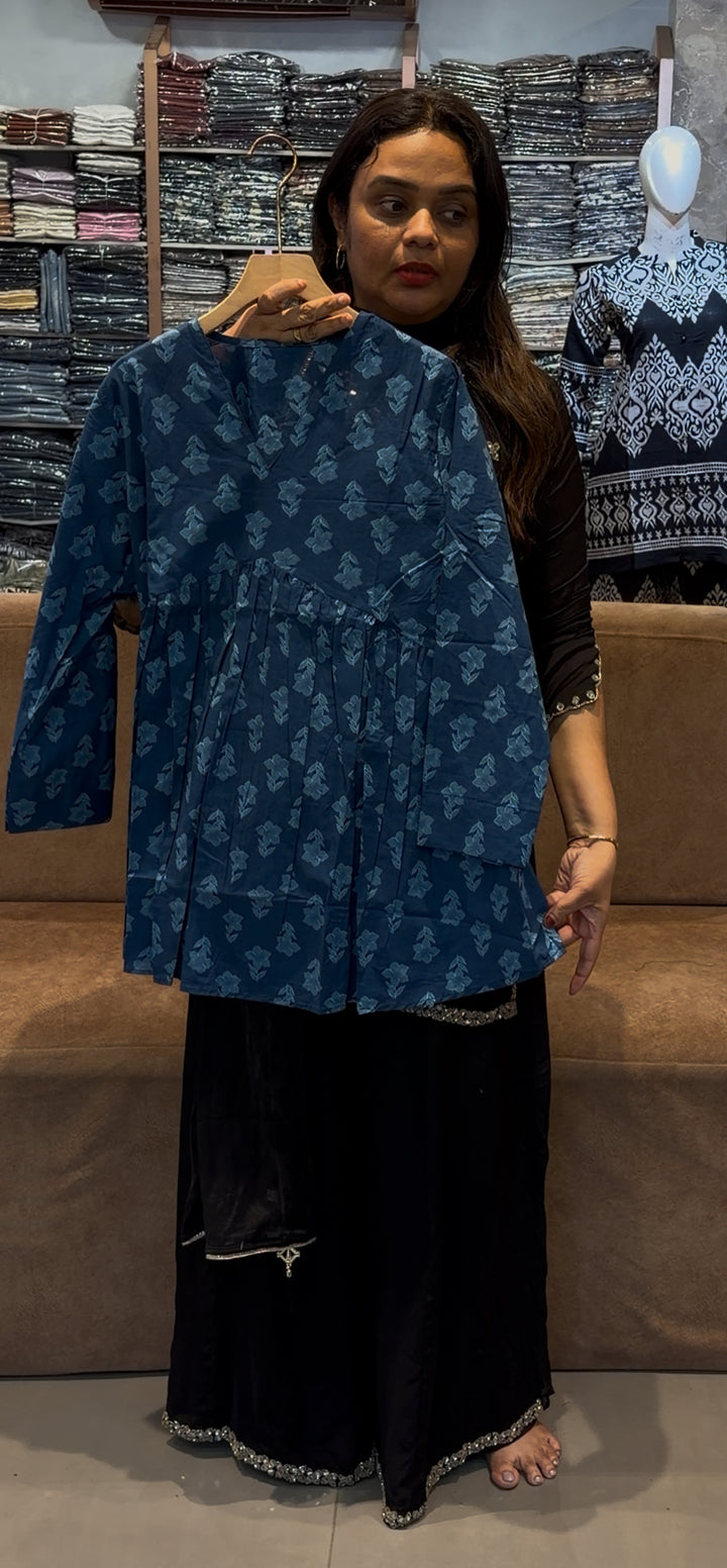 PRINTED COTTON SHORT TOPS - NUWA -480