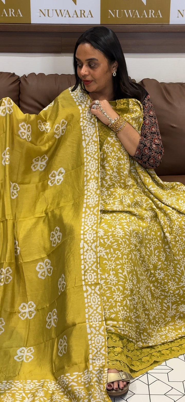 MALAI CHANDERI UNSTITCHED SALWAR SUITS - NUWA - 740