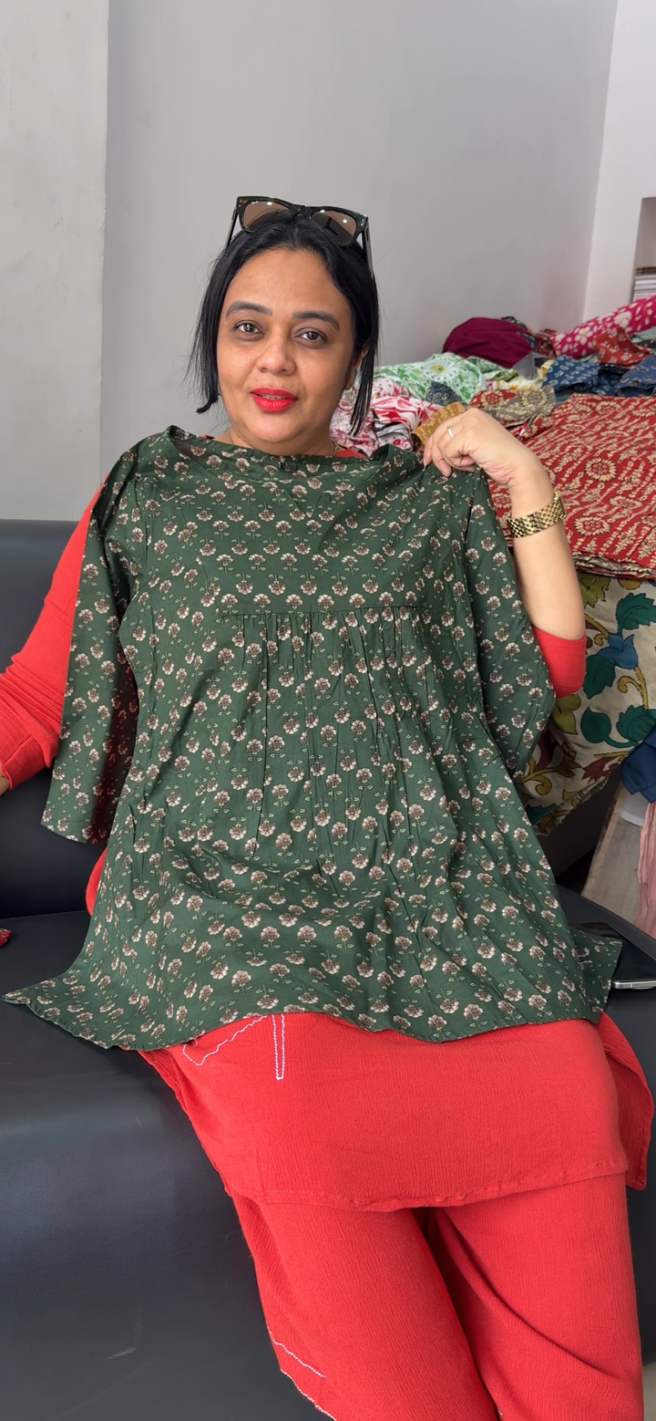 PRINTED COTTON SHORT TOPS - NUWA 2311