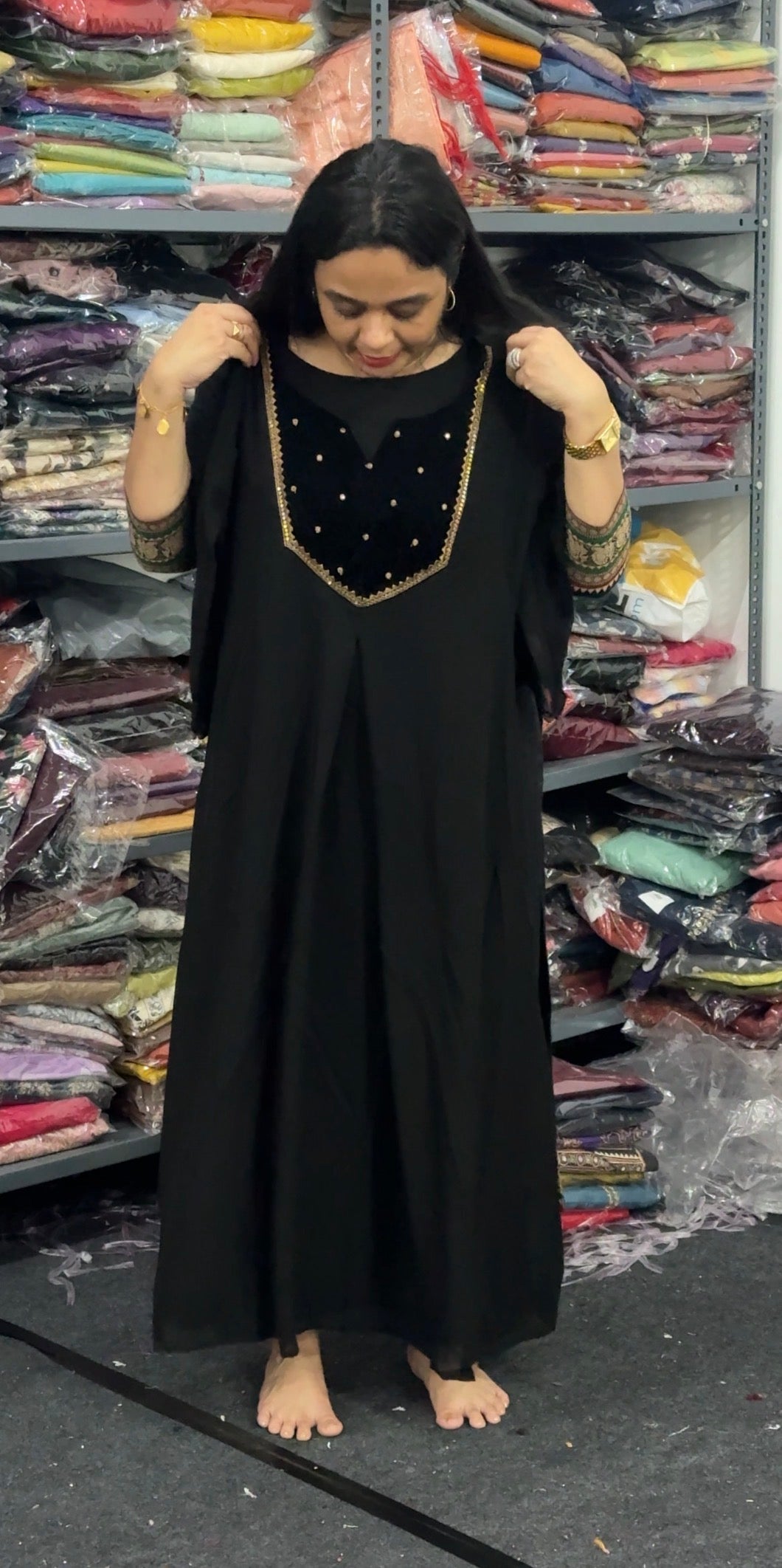 GEORGETTE LONG ALINE TOPS - NUWA - 2358