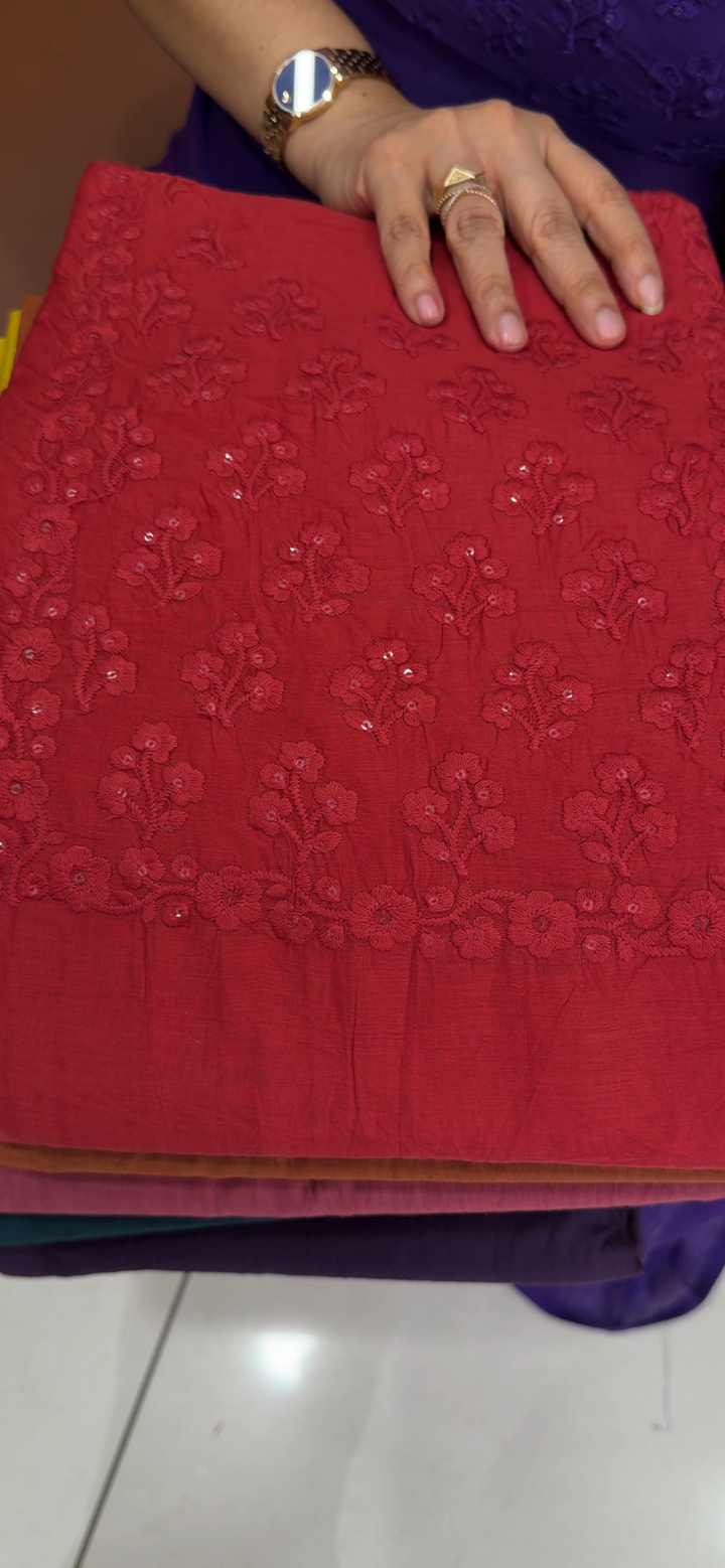 MALAI CHANDERI UNSTITCHED SALWAR SUITS - NUWA - 1554