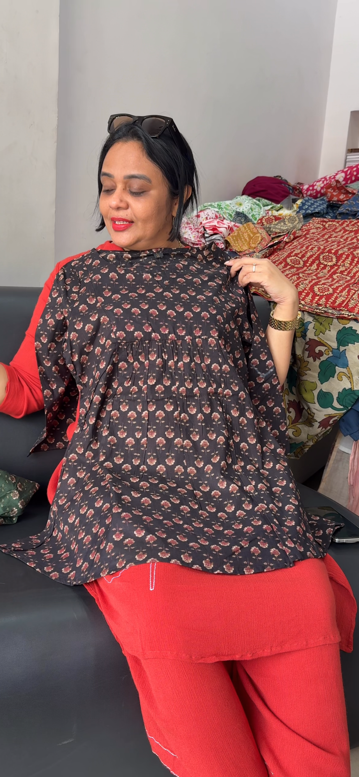 PRINTED COTTON SHORT TOPS - NUWA 2311