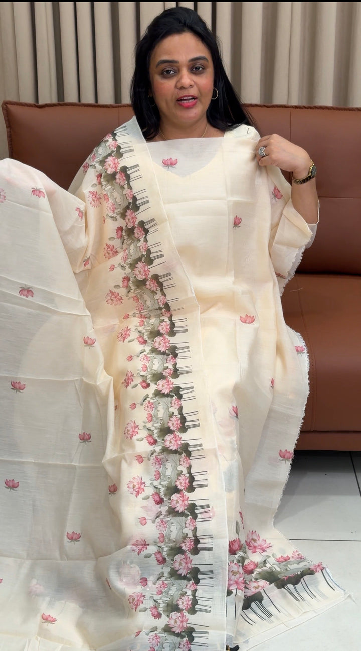 MALAI CHANDERI UNSTITCHED SALWAR SUITS - NUWA-2002