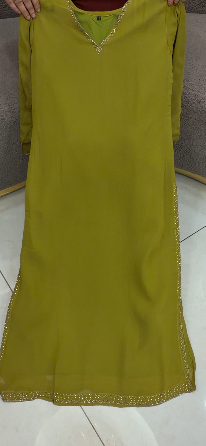 VISCOSE GEORGETTE LONG TOPS - NUWA - 1491