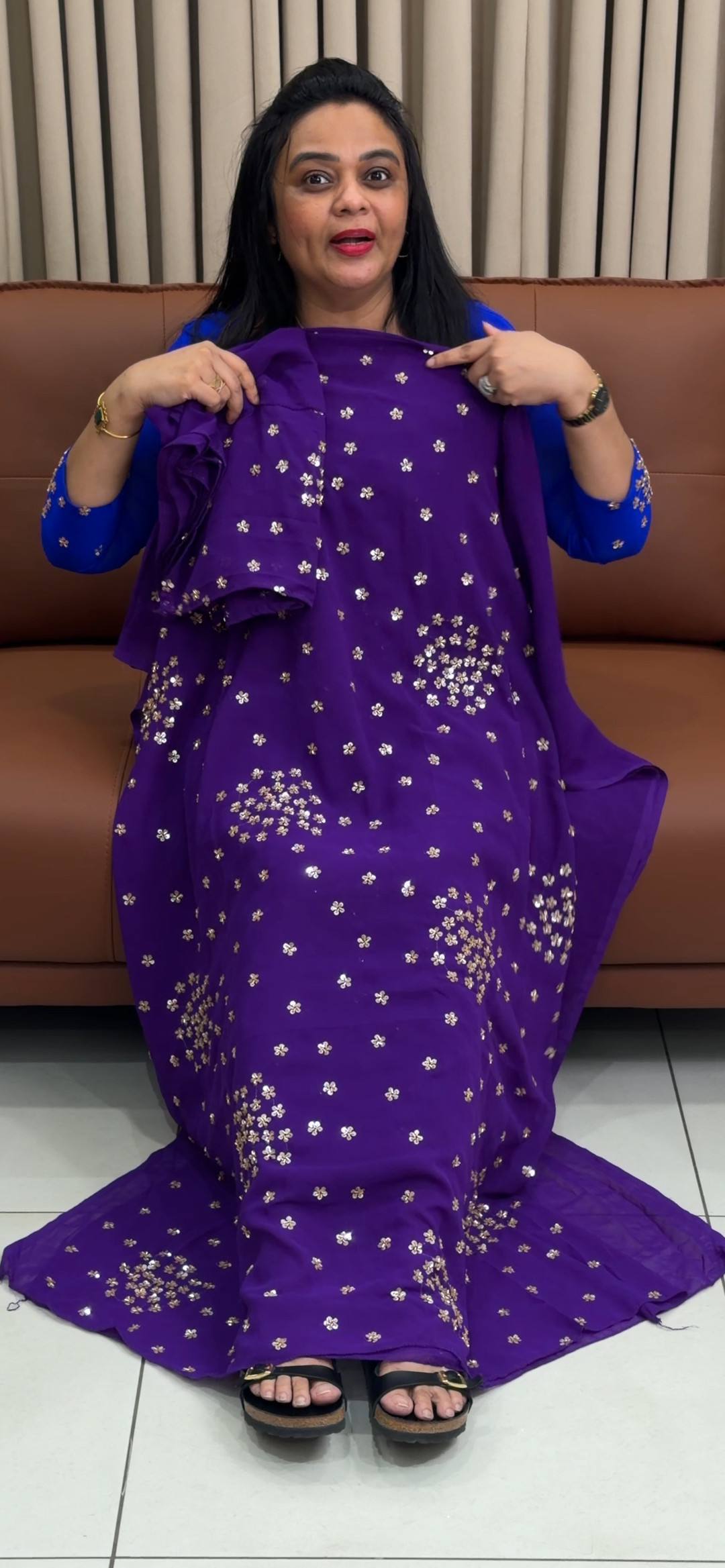 HAND WORKED UNSTITCHED SALWAR SUITS - NUWA - 1974