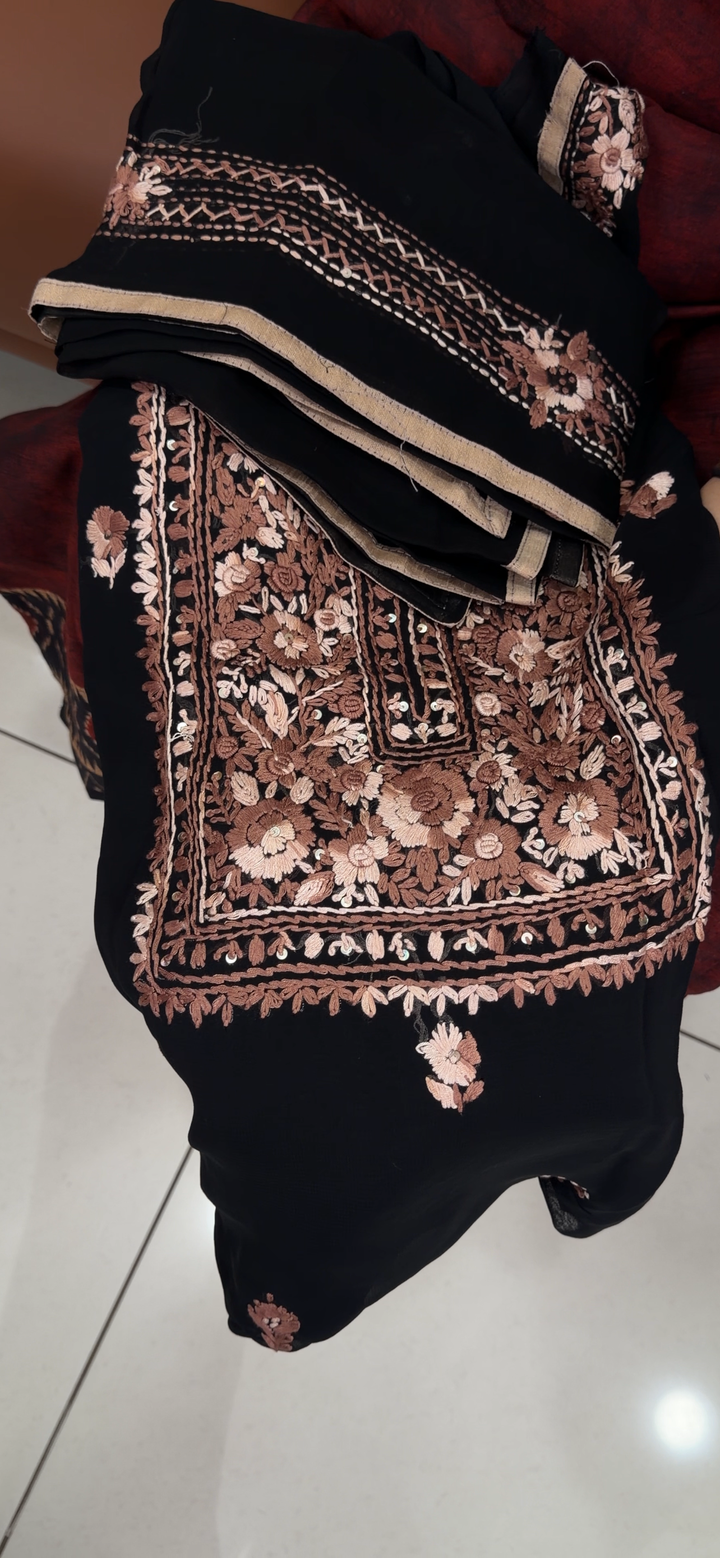 HAND WORKED UNSTITCHED SALWAR SUITS - NUWA - 1503