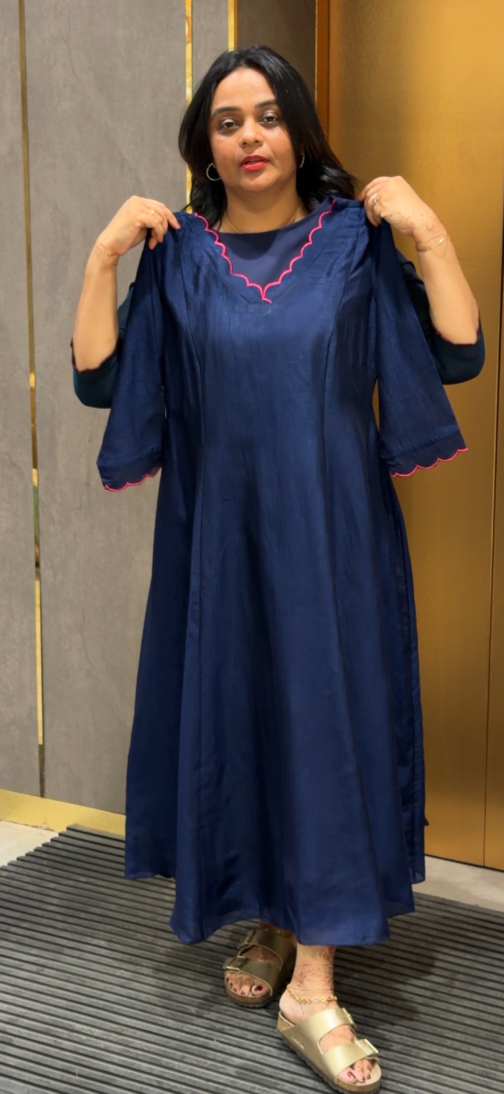 SEMI RAW SILK ALINE TOPS - NUWA-319