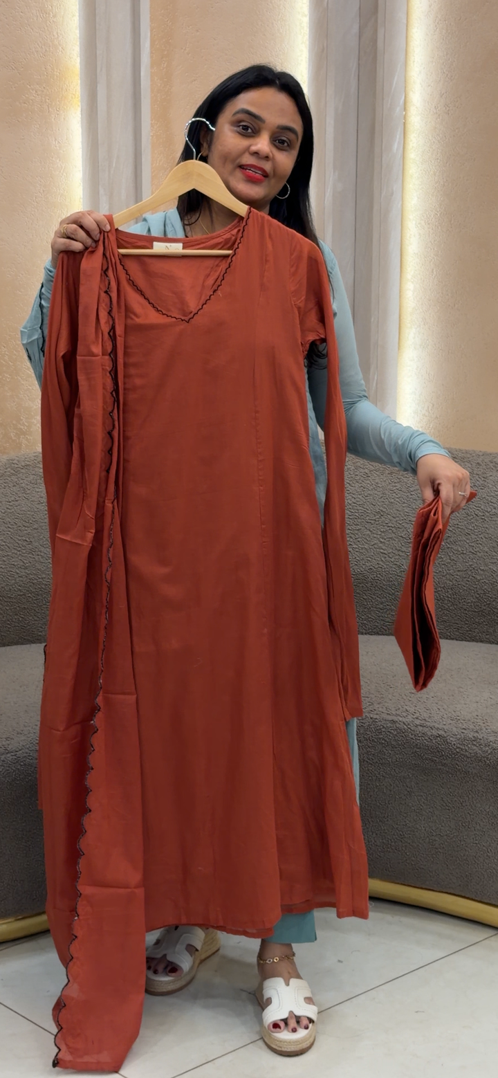 MUL MUL TOP, BOTTOM AND DUPATTA - NUWA - 1297