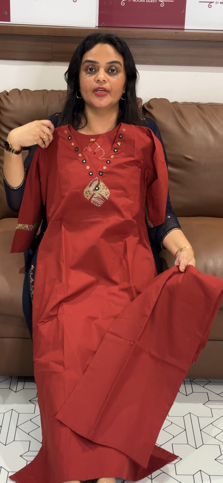 COTTON SLITTED TOP AND BOTTOM - NUWA - 1583