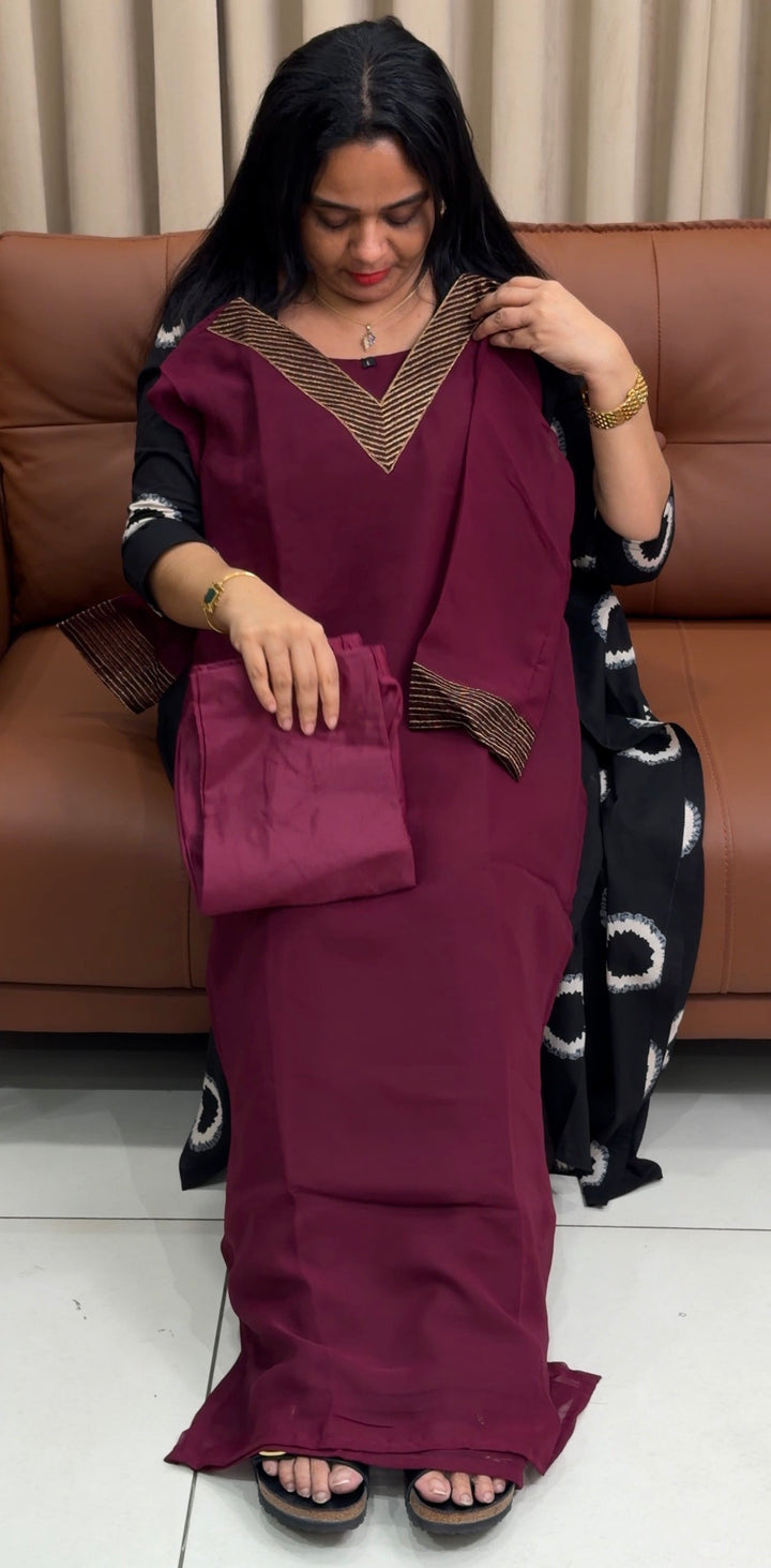 FAUX GEORGETTE CO-ORDS SETS - NUWA-2201