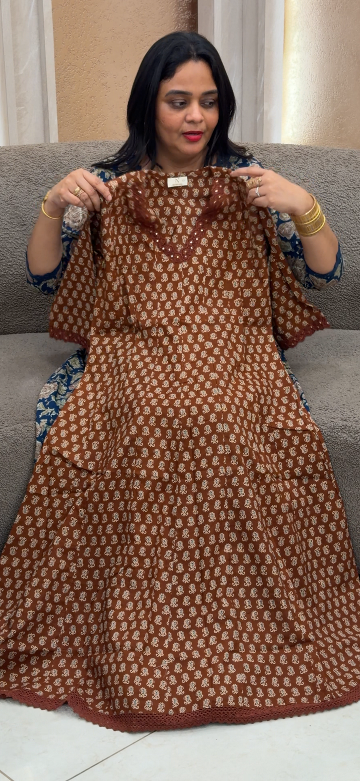 PRINTED ANARKALI TOPS - NUWA - 1622