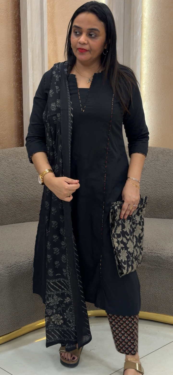 COTTON TOP, BOTTOM AND DUPATTA - NUWA - 1106