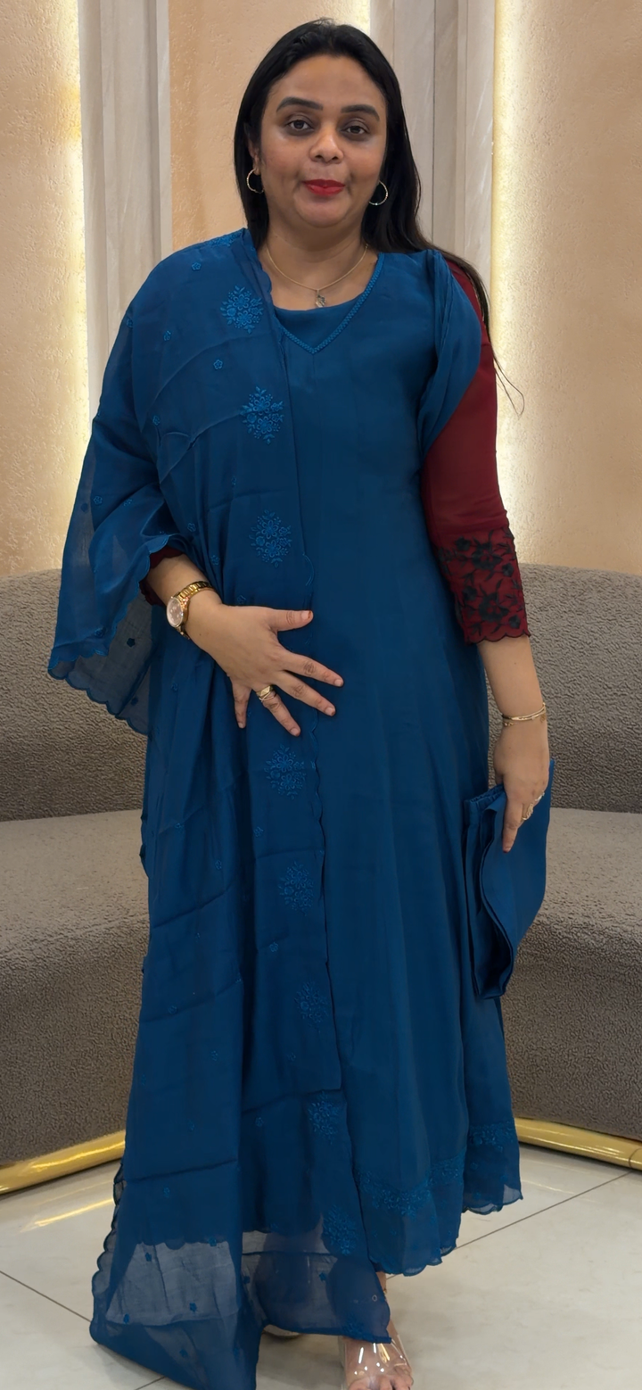 ANARKALI TOP, BOTTOM AND DUPATTA - NUWA - 1171