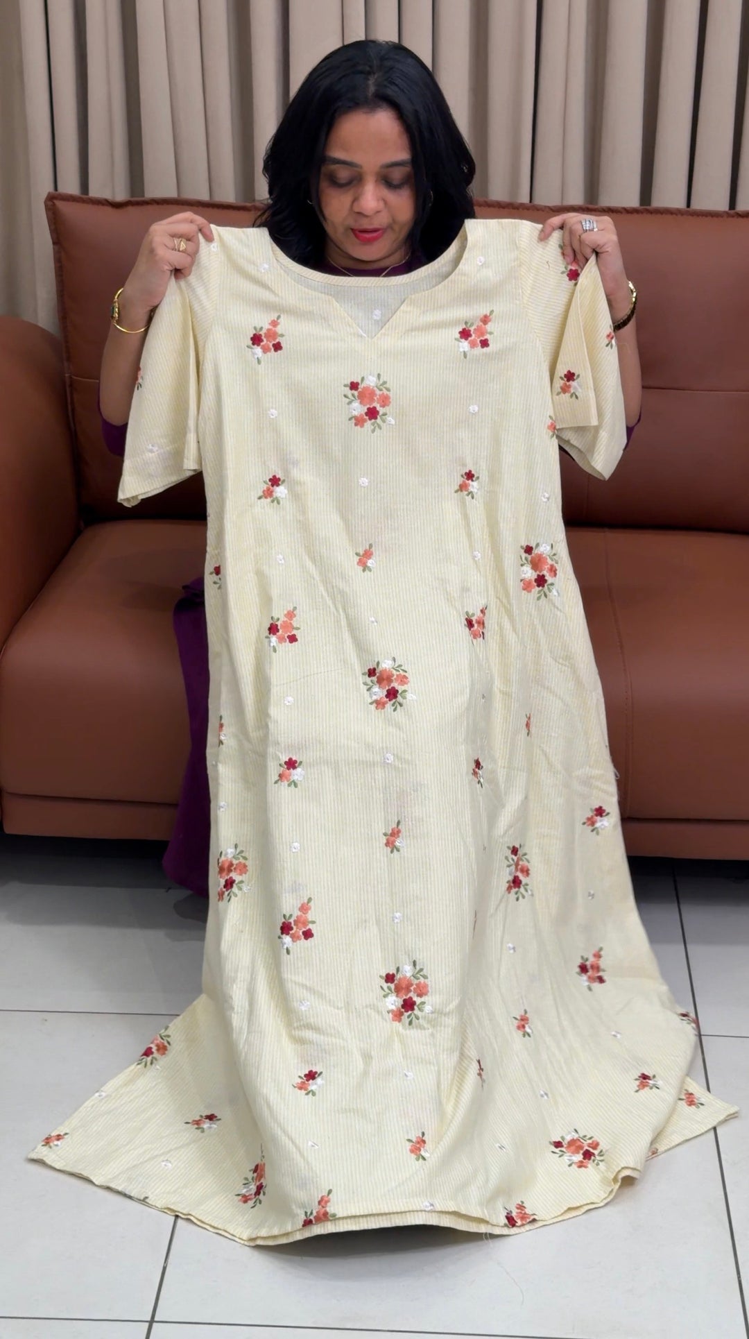 HANDLOOM COTTON TUNIC TOPS - NUWA-2091