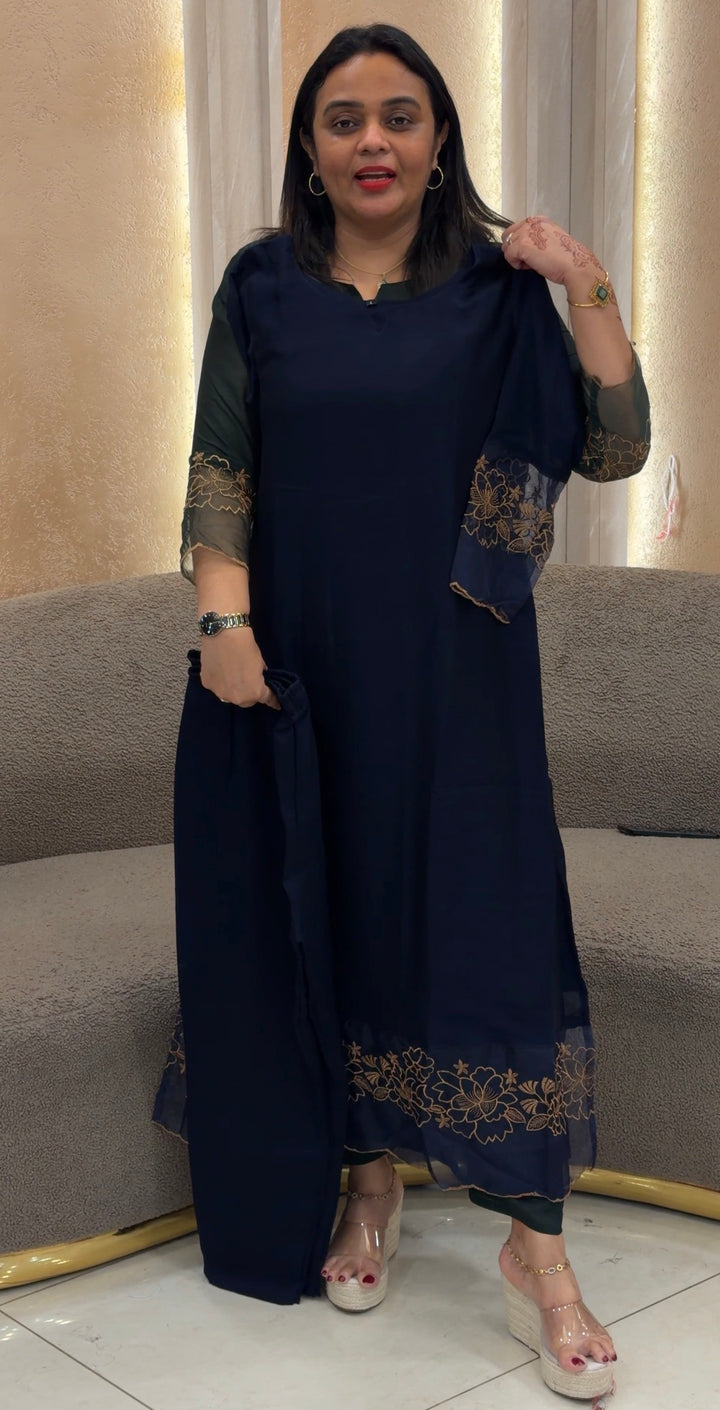 SEMI RAW SILK CO-ORDS SETS - NUWA-1235