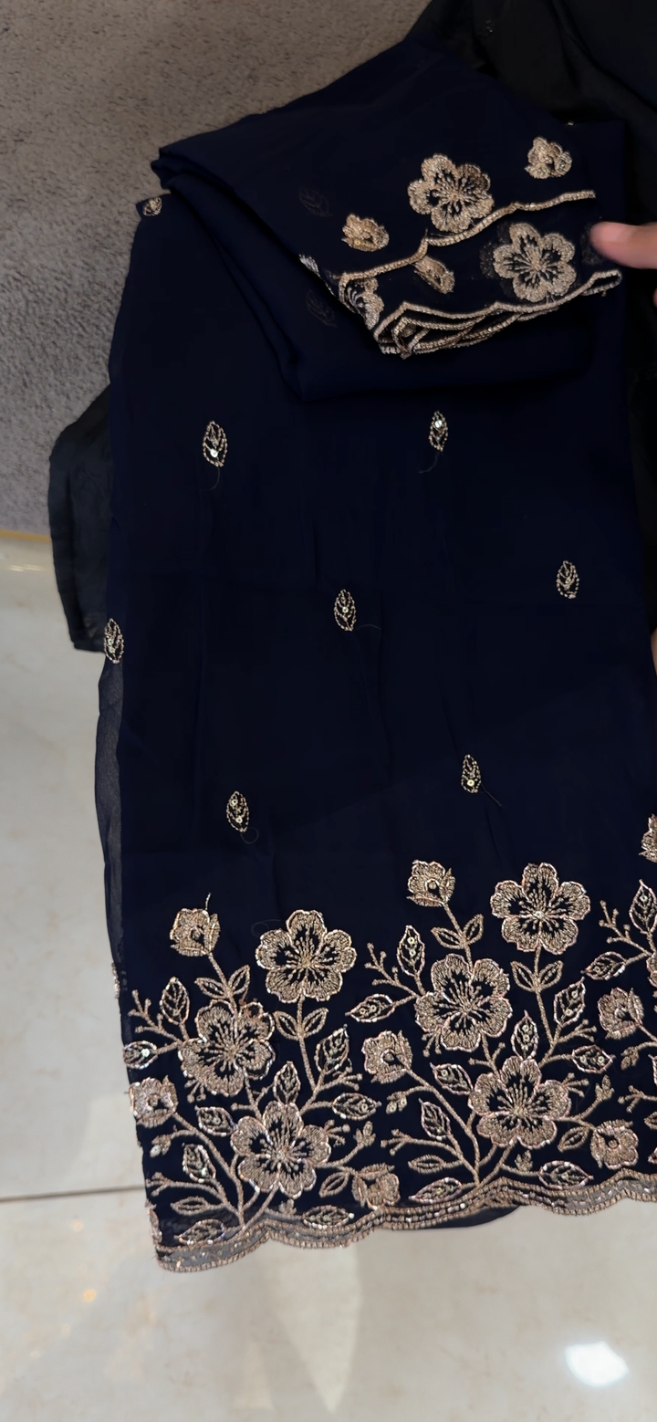 HAND WORKED UNSTITCHED SALWAR SUITS - NUWA - 2133