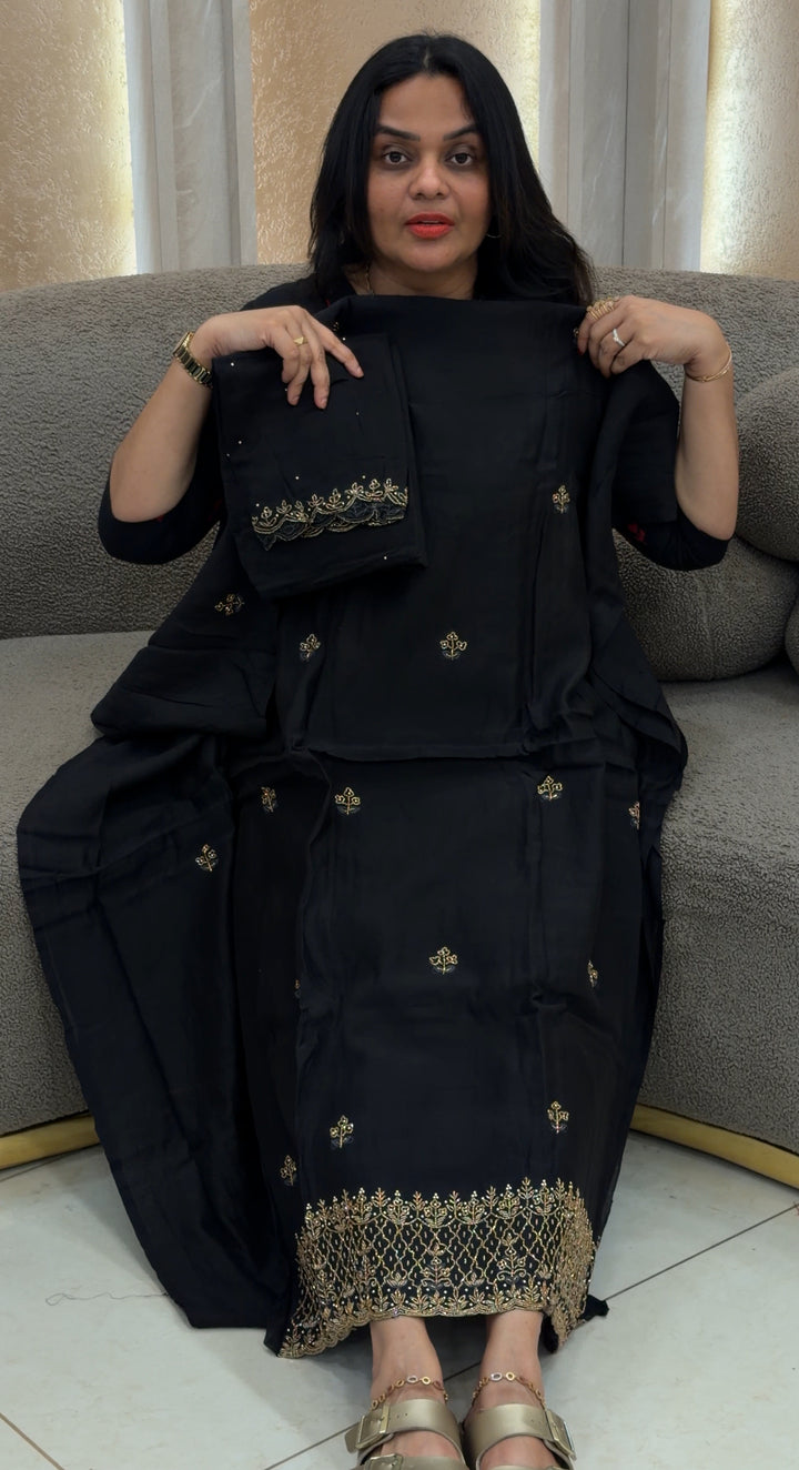 MUL CHNADERI UNSTITCHED SALWAR SUITS - NUWA-424